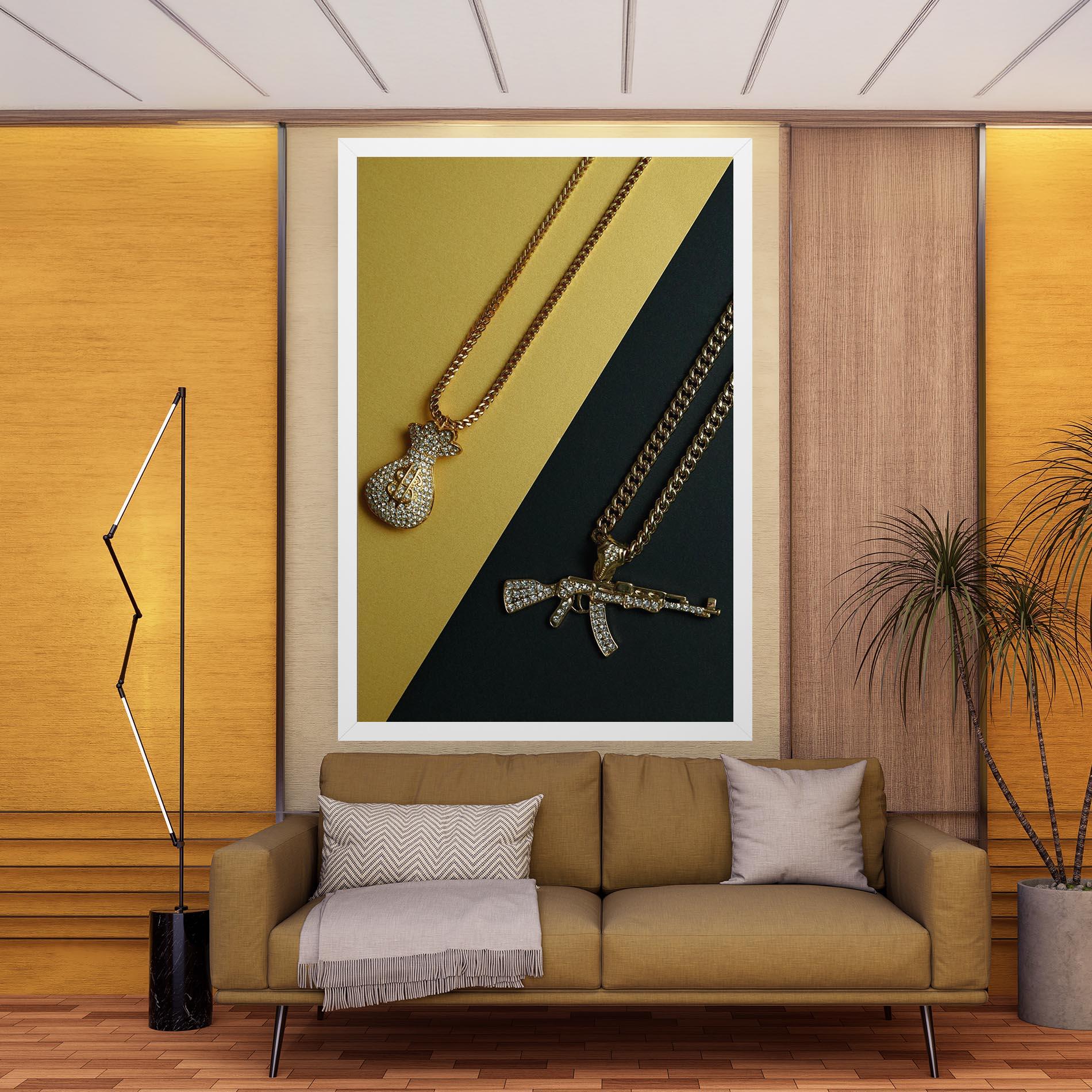 Leinwandbild Gun Neckace mockup 9