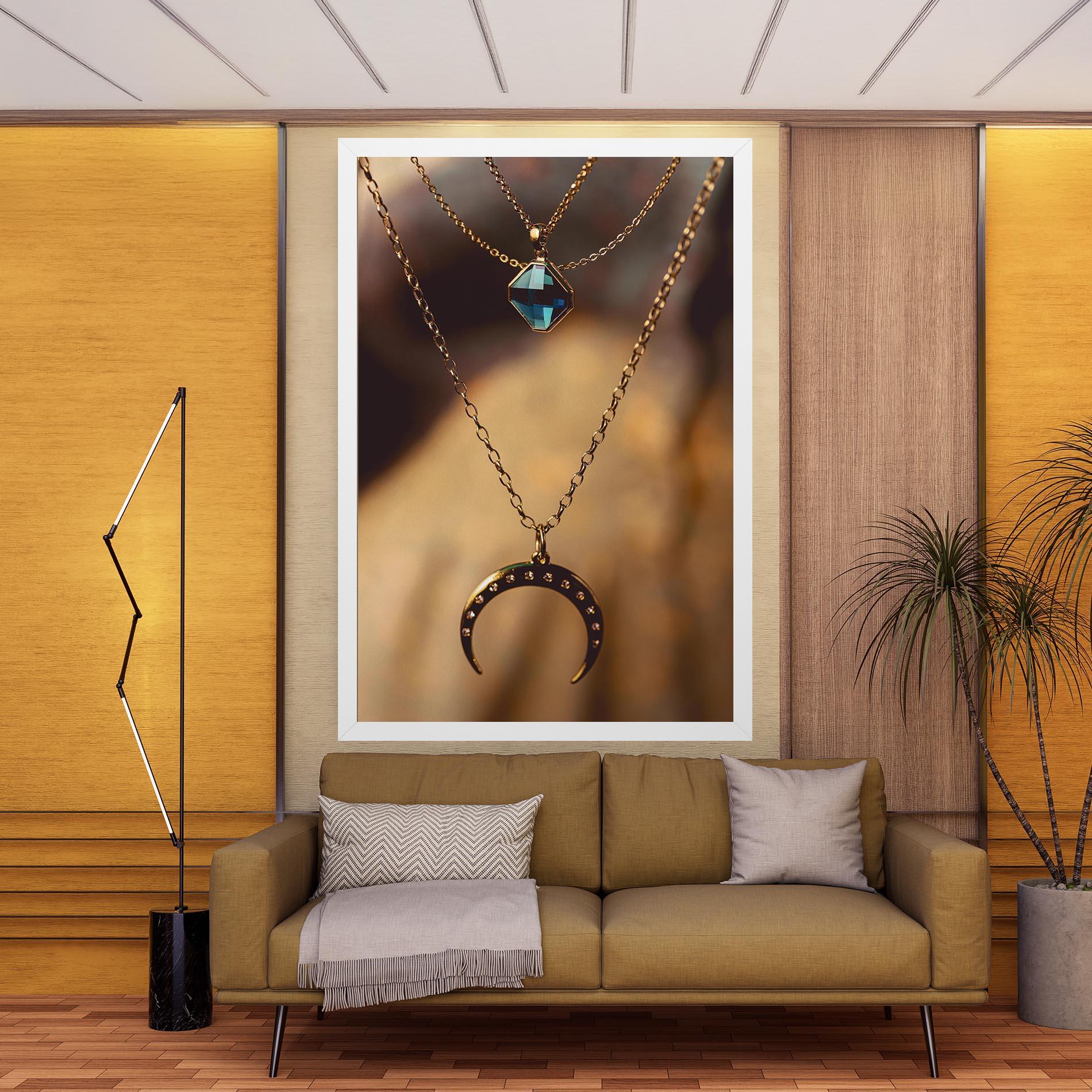 Leinwandbild Moon Blue Necklace mockup 9