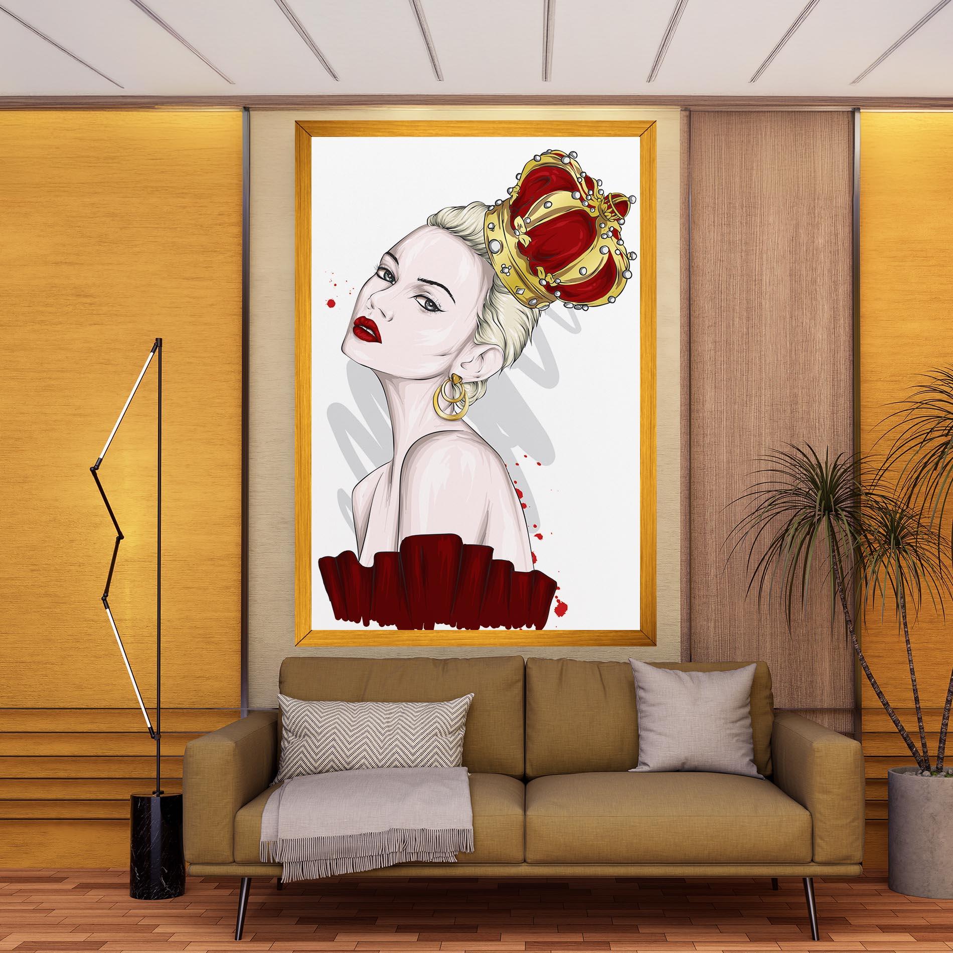 Leinwandbild Big Red Crown mockup 9