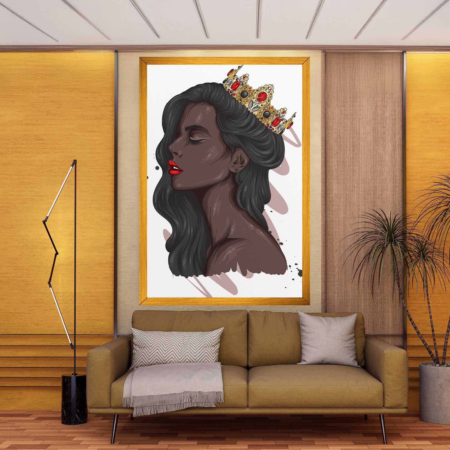 Black Woman With Crown mockup 9