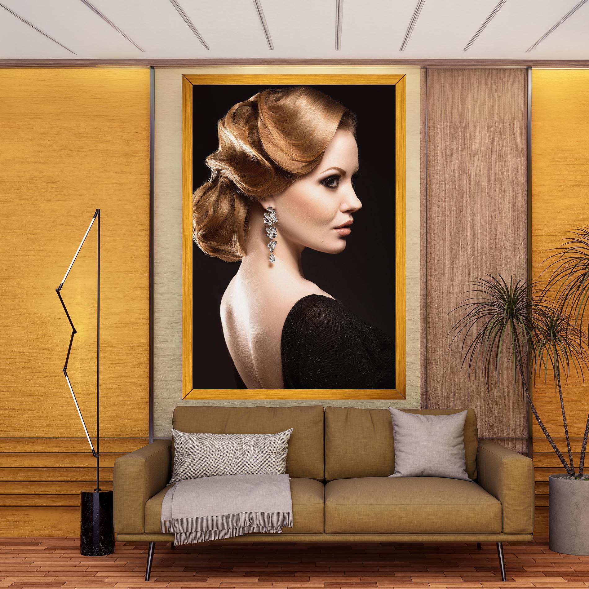 Leinwandbild Elegant Earrings mockup 9