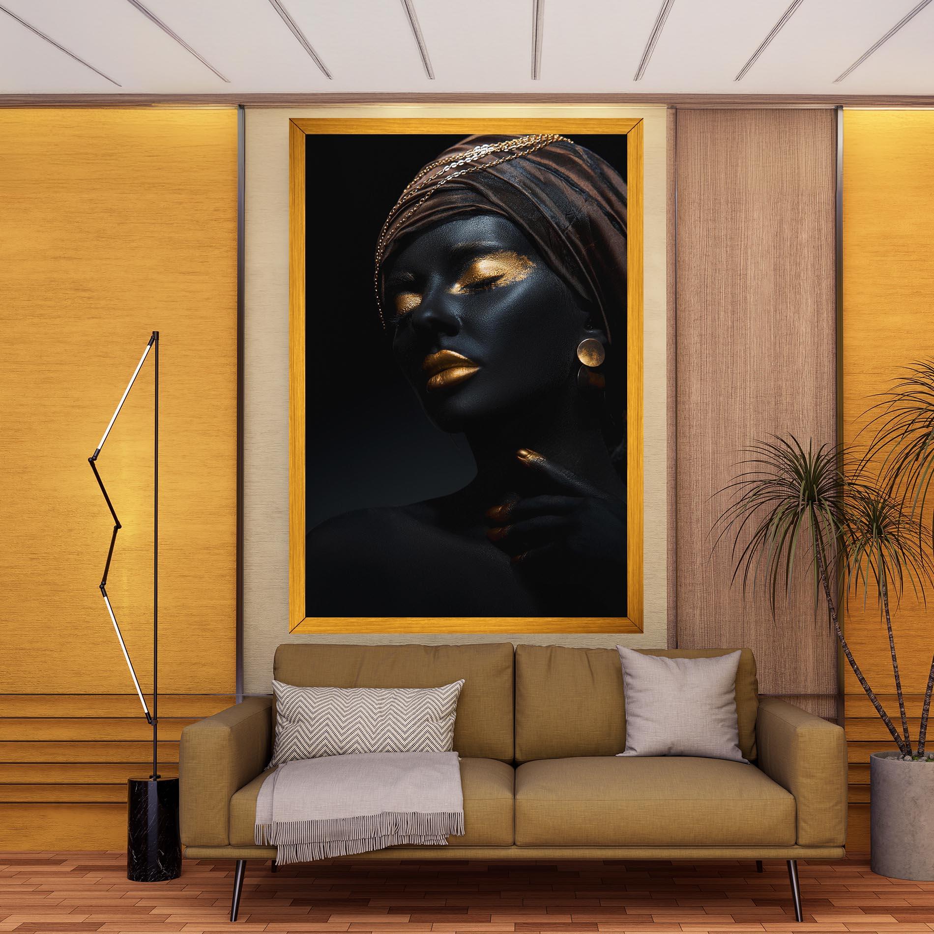 Leinwandbild Gold Accessory And Makeup mockup 9