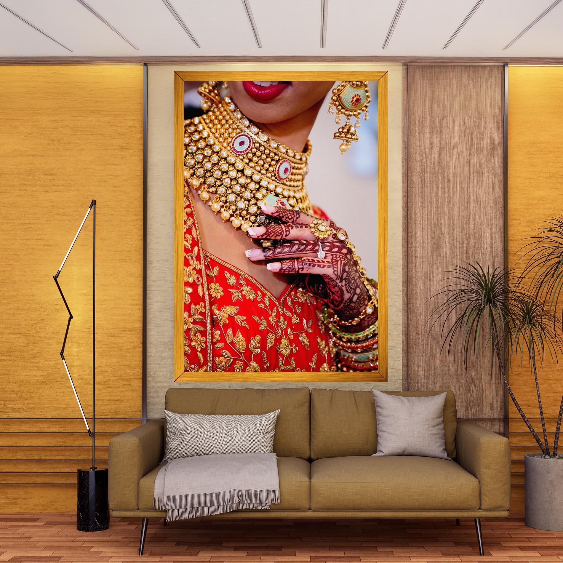 Leinwandbild Gold Beautiful Jewelry mockup 9