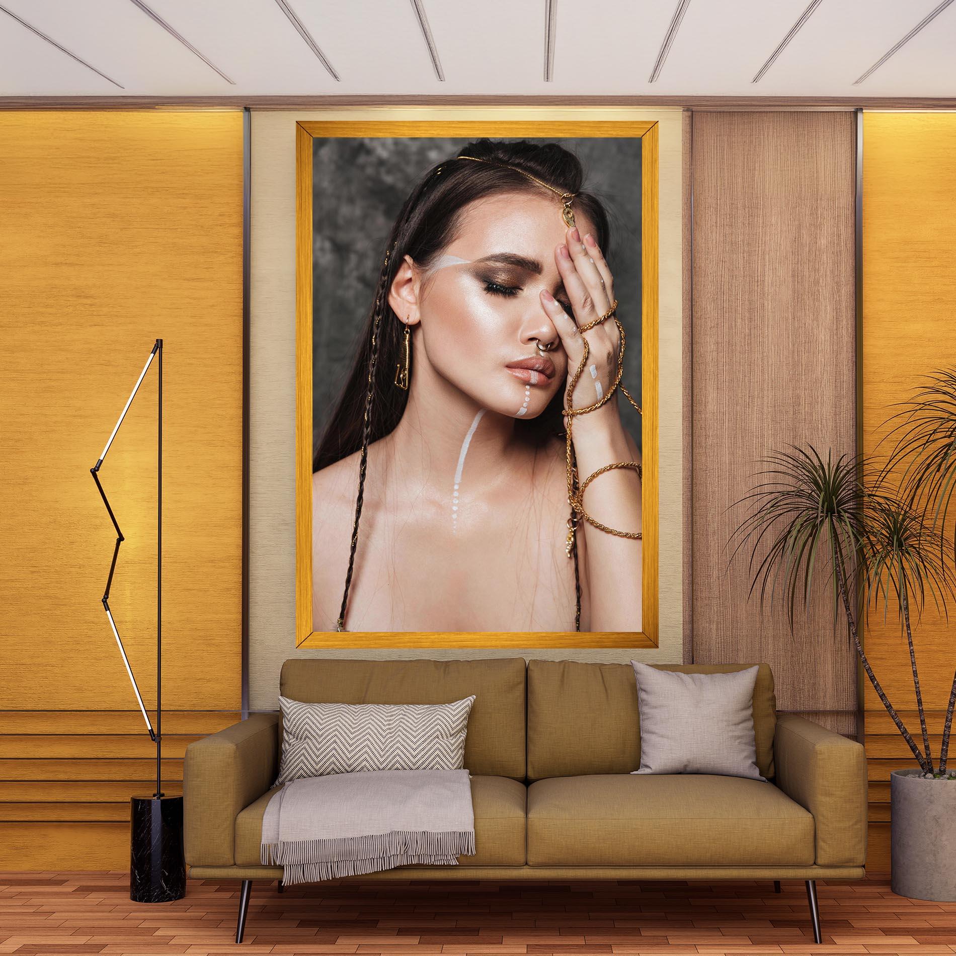 Leinwandbild Gold Hand Accessory mockup 9