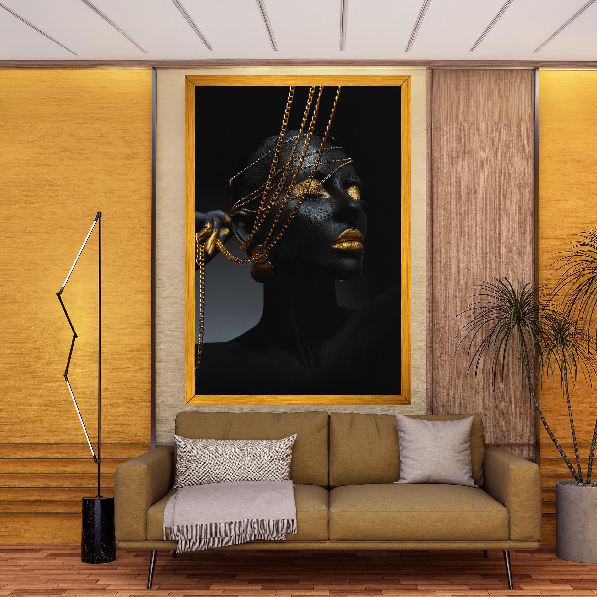 Leinwandbild Pretty Gold Chain mockup 9