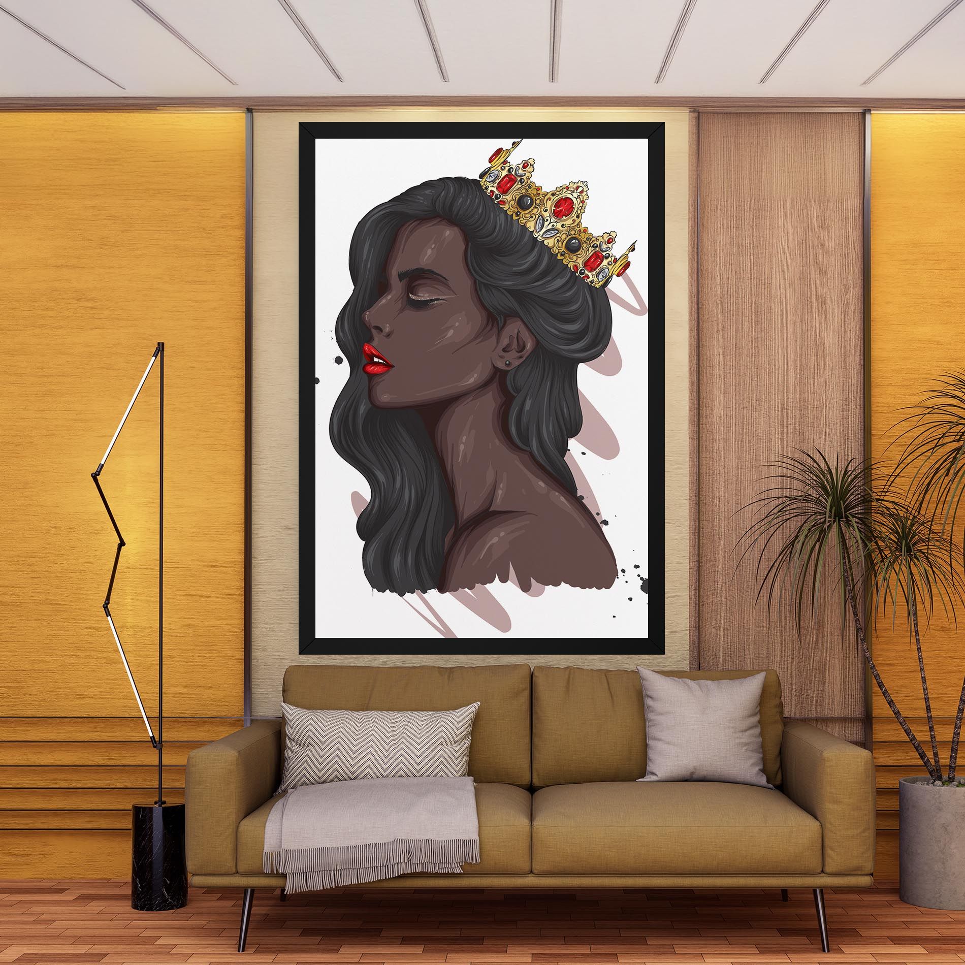 Black Woman With Crown mockup 9