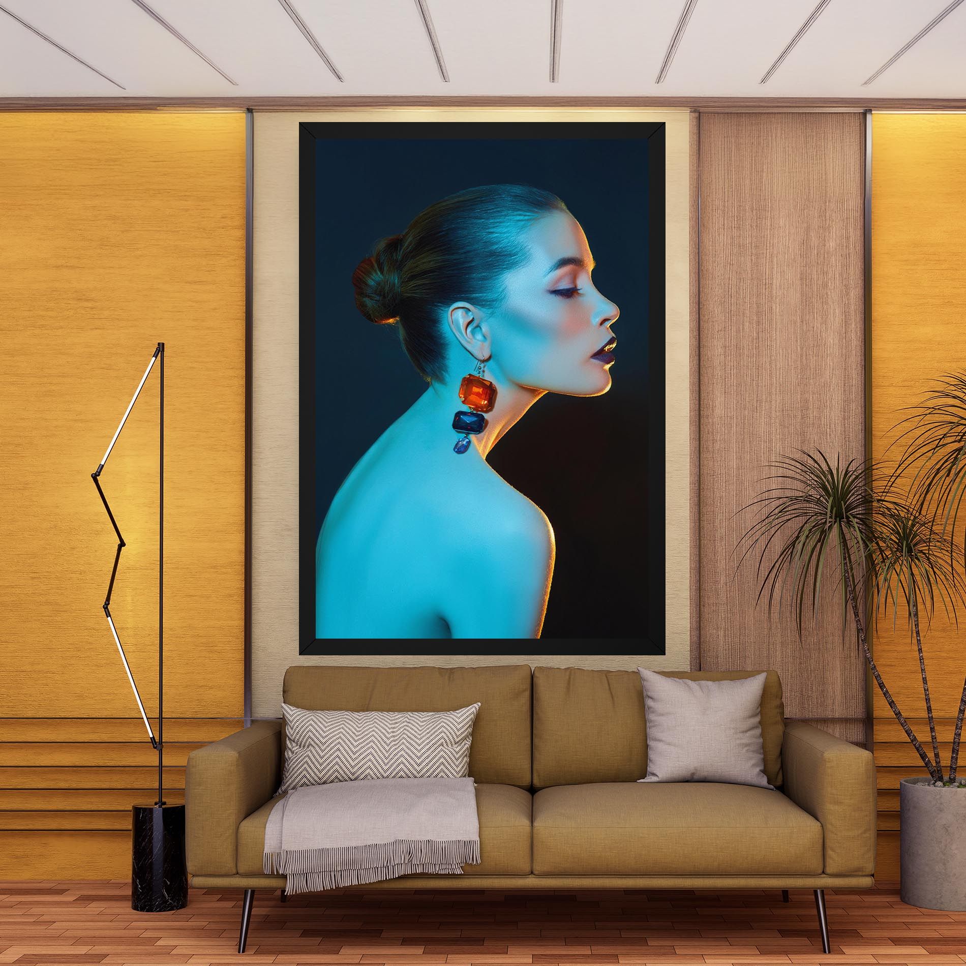 Blue Light Earring mockup 9