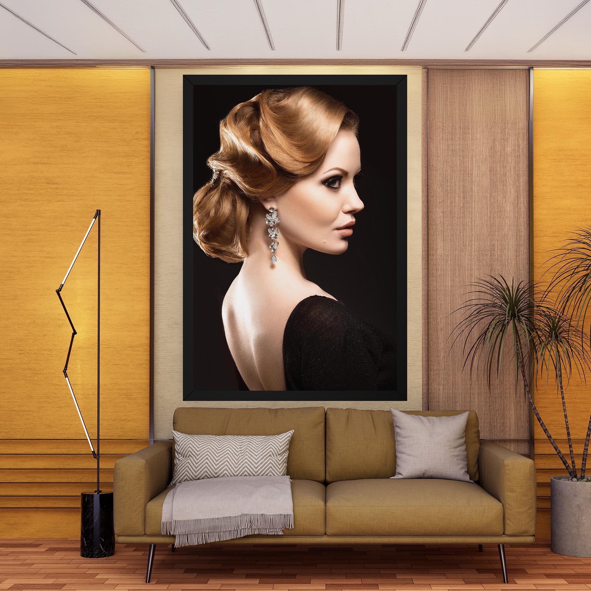 Leinwandbild Elegant Earrings mockup 9