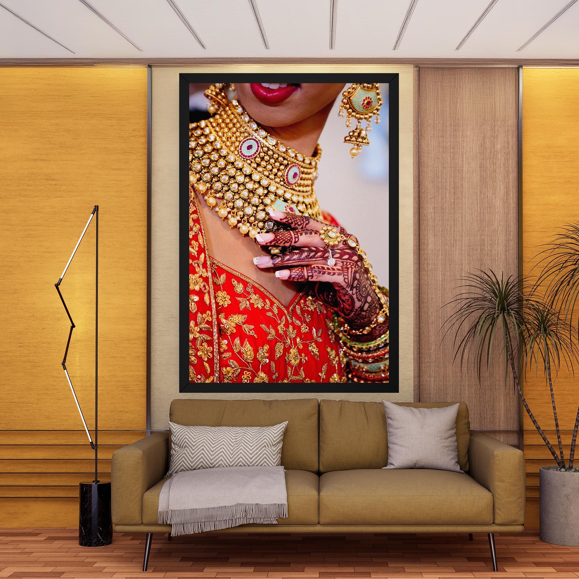 Leinwandbild Gold Beautiful Jewelry mockup 9