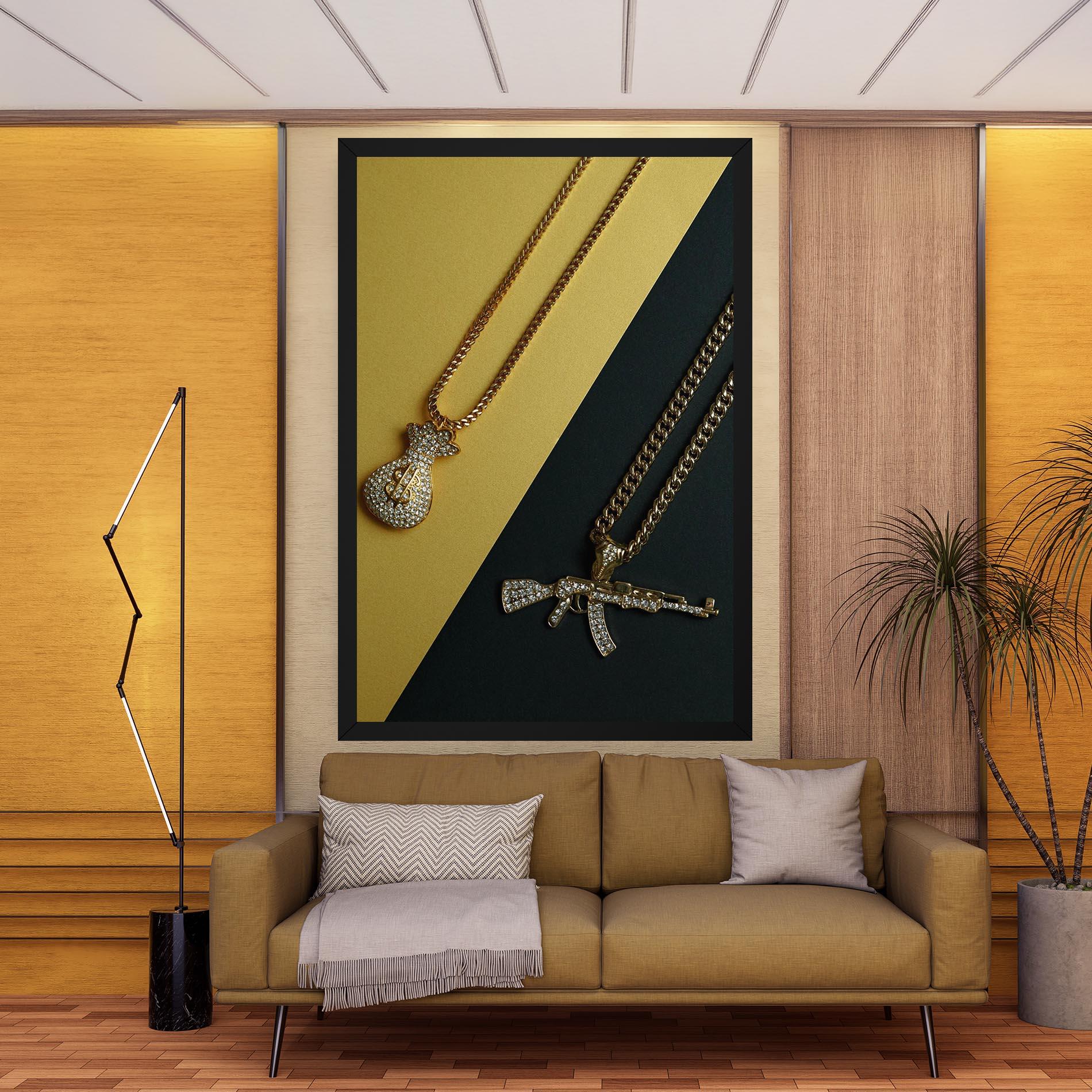 Leinwandbild Gun Neckace mockup 9