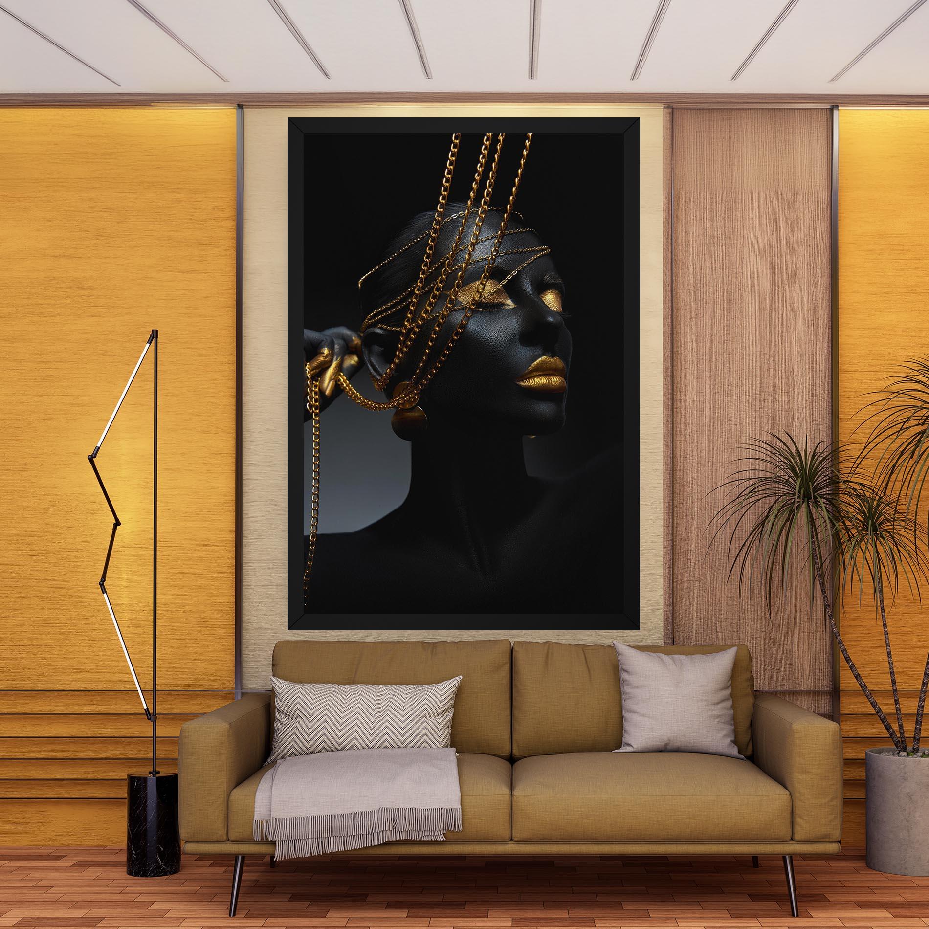 Leinwandbild Pretty Gold Chain mockup 9