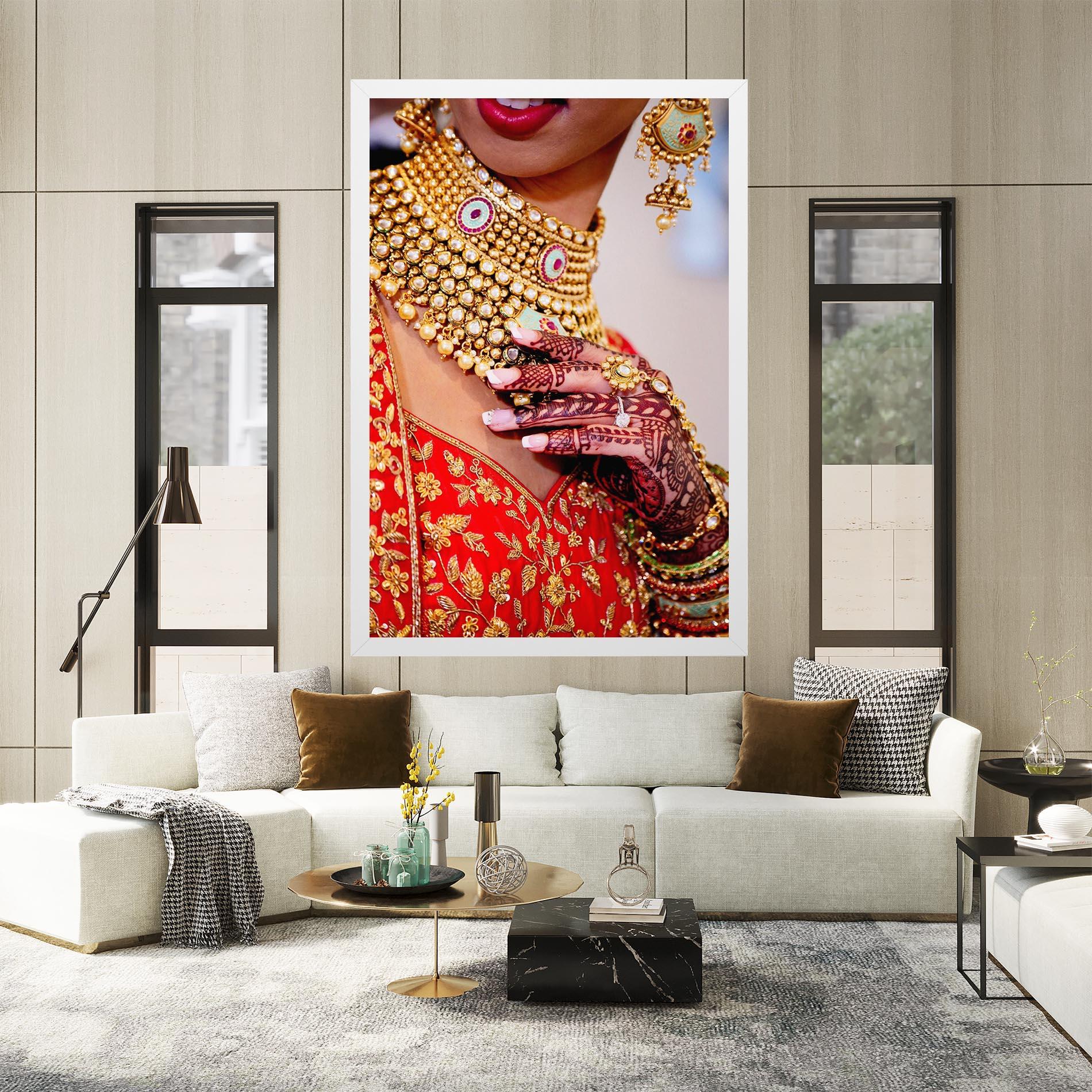 Leinwandbild Gold Beautiful Jewelry mockup 2