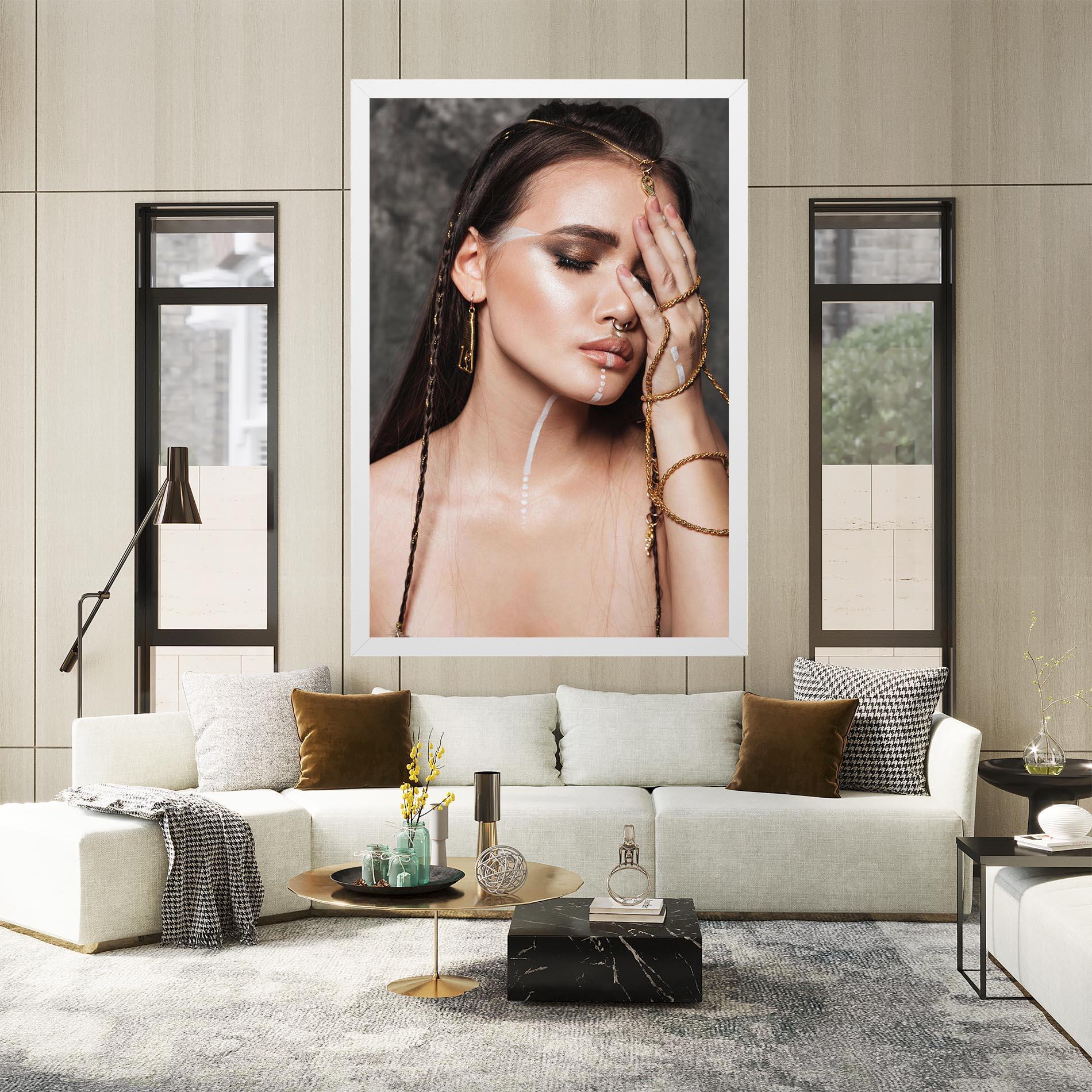 Leinwandbild Gold Hand Accessory mockup 2
