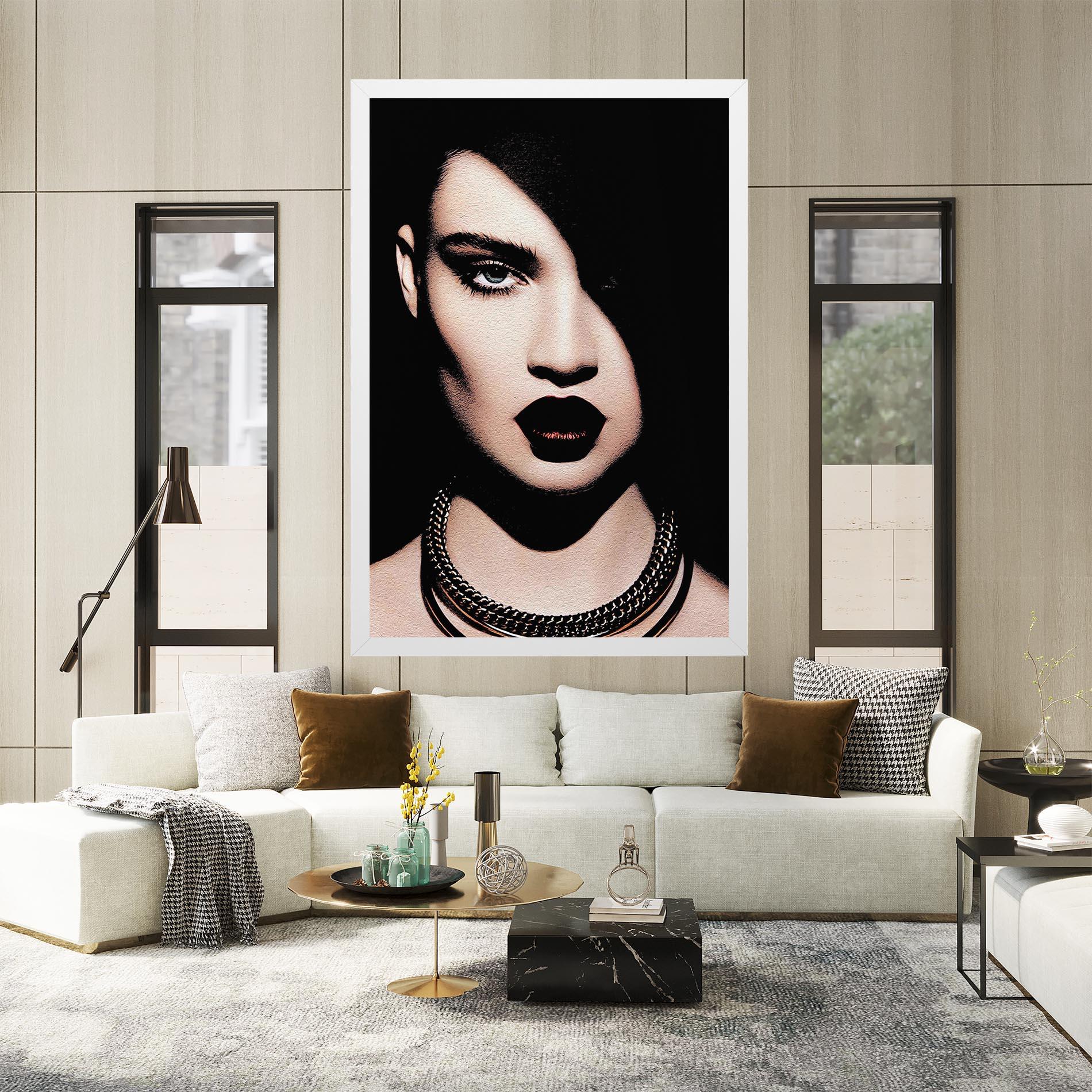 Leinwandbild Gold Necklace mockup 2