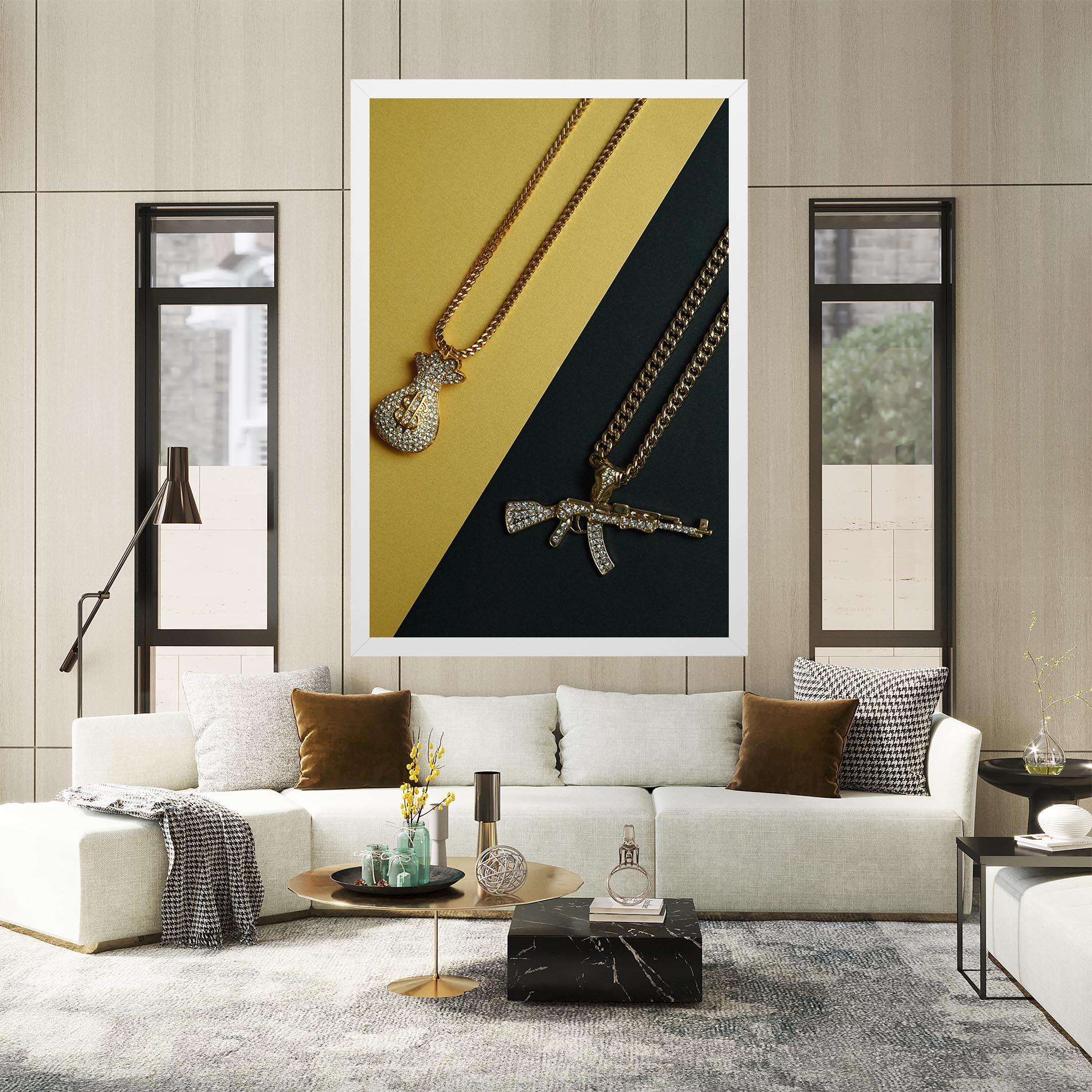 Leinwandbild Gun Neckace mockup 2