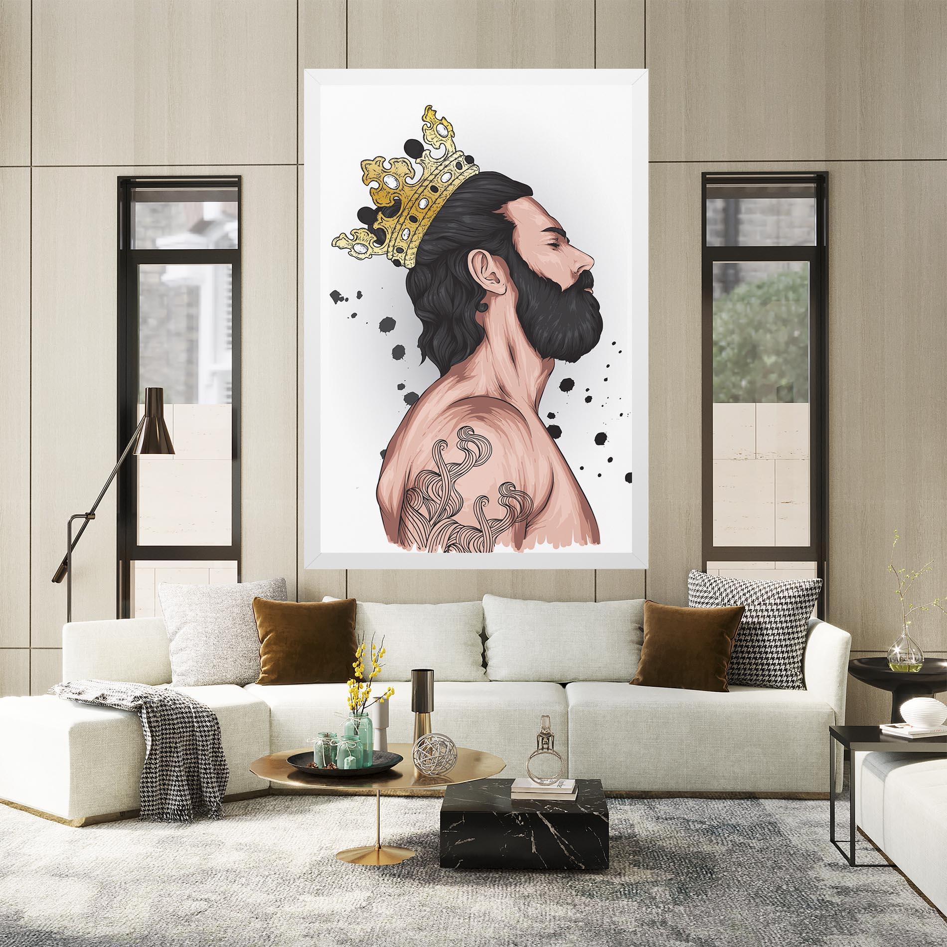 Leinwandbild Male With Crown mockup 2
