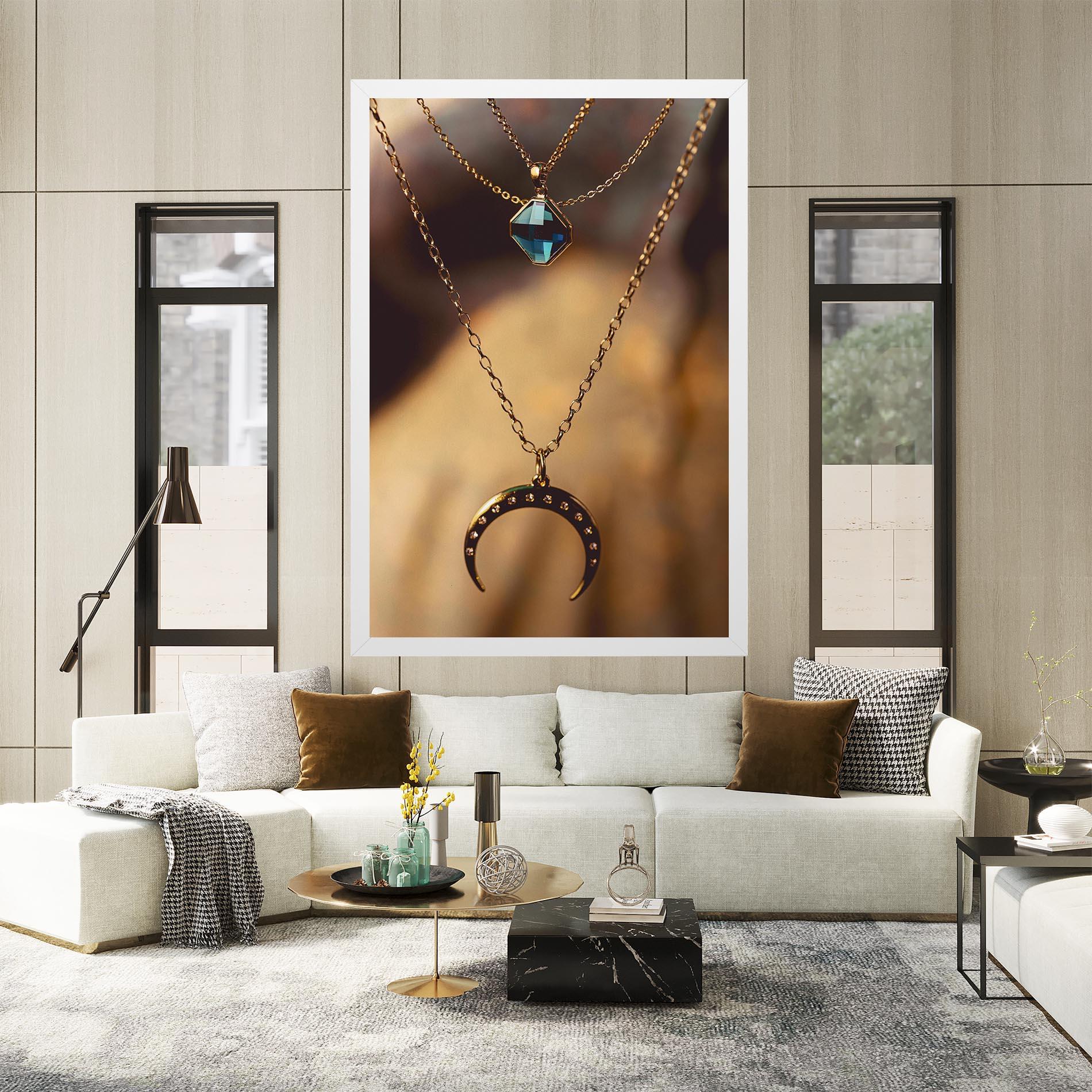 Leinwandbild Moon Blue Necklace mockup 2