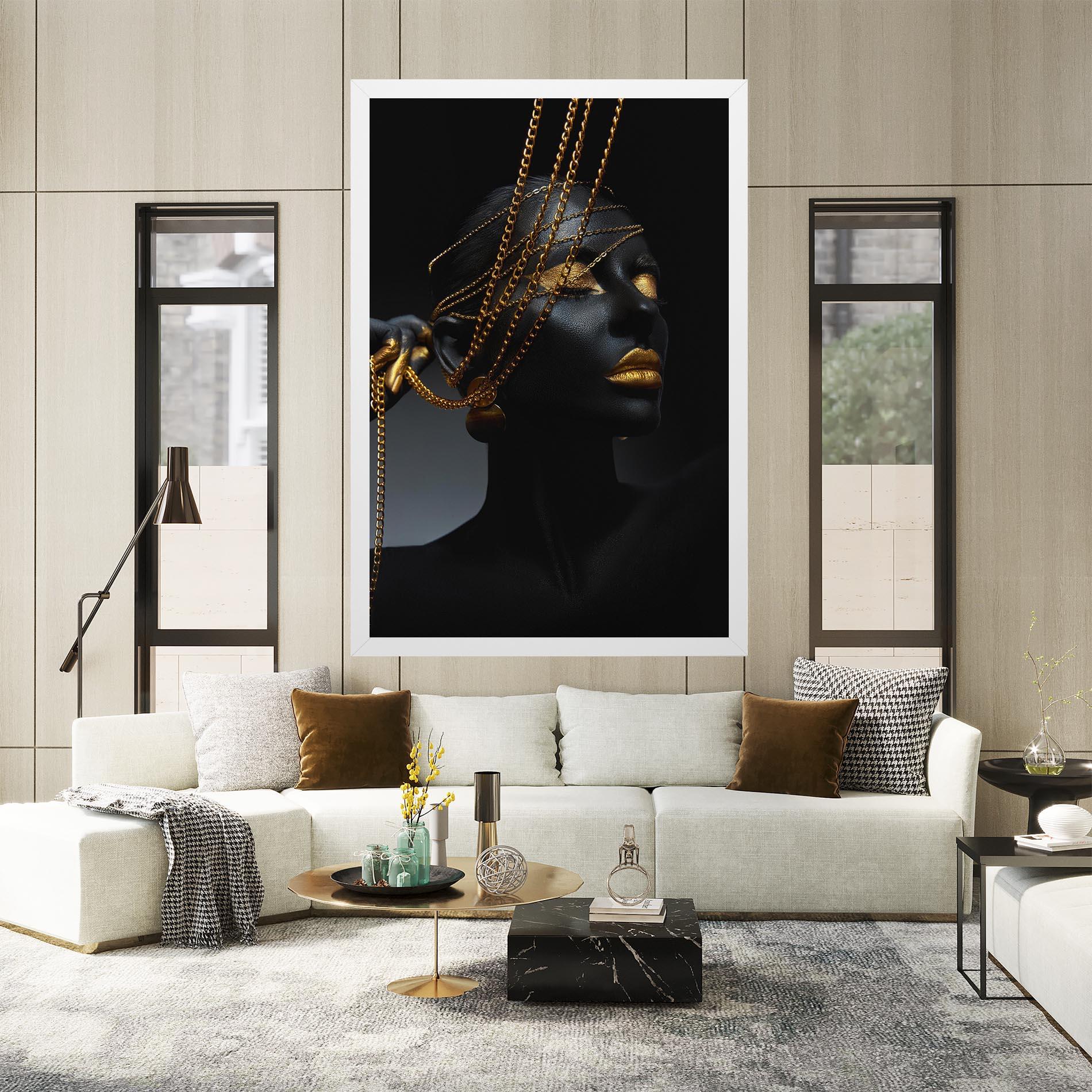 Leinwandbild Pretty Gold Chain mockup 2