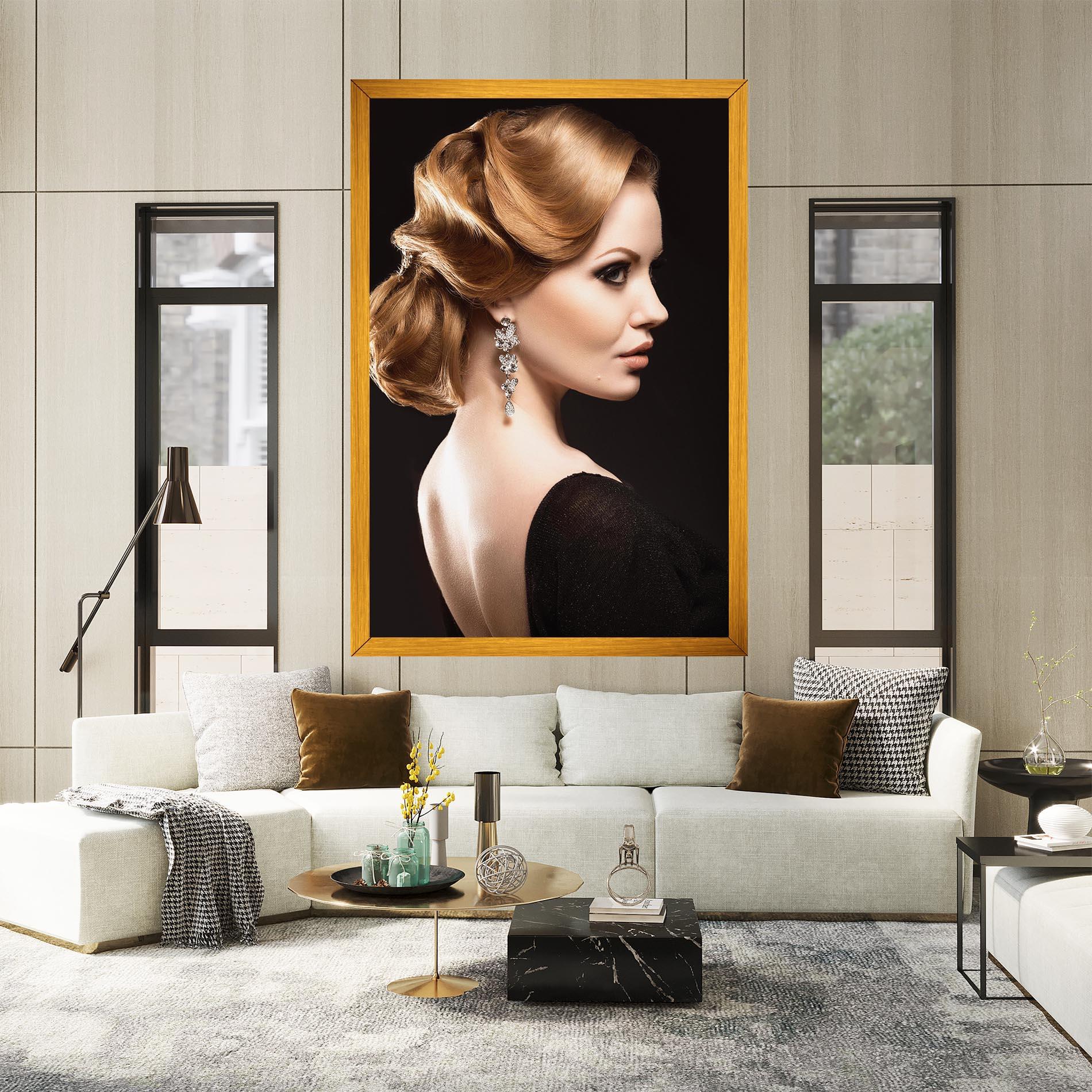 Leinwandbild Elegant Earrings mockup 2