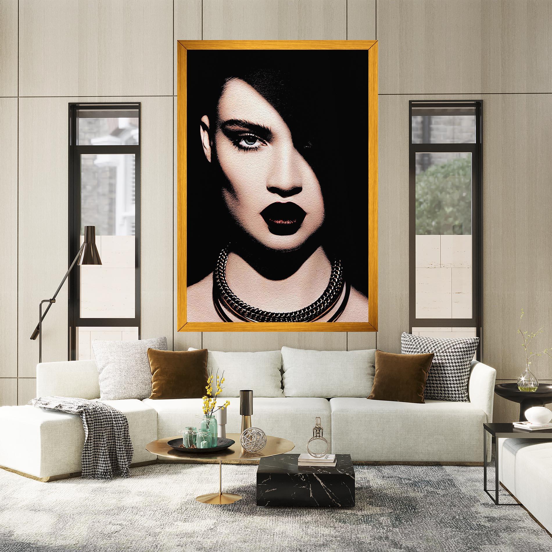 Leinwandbild Gold Necklace mockup 2