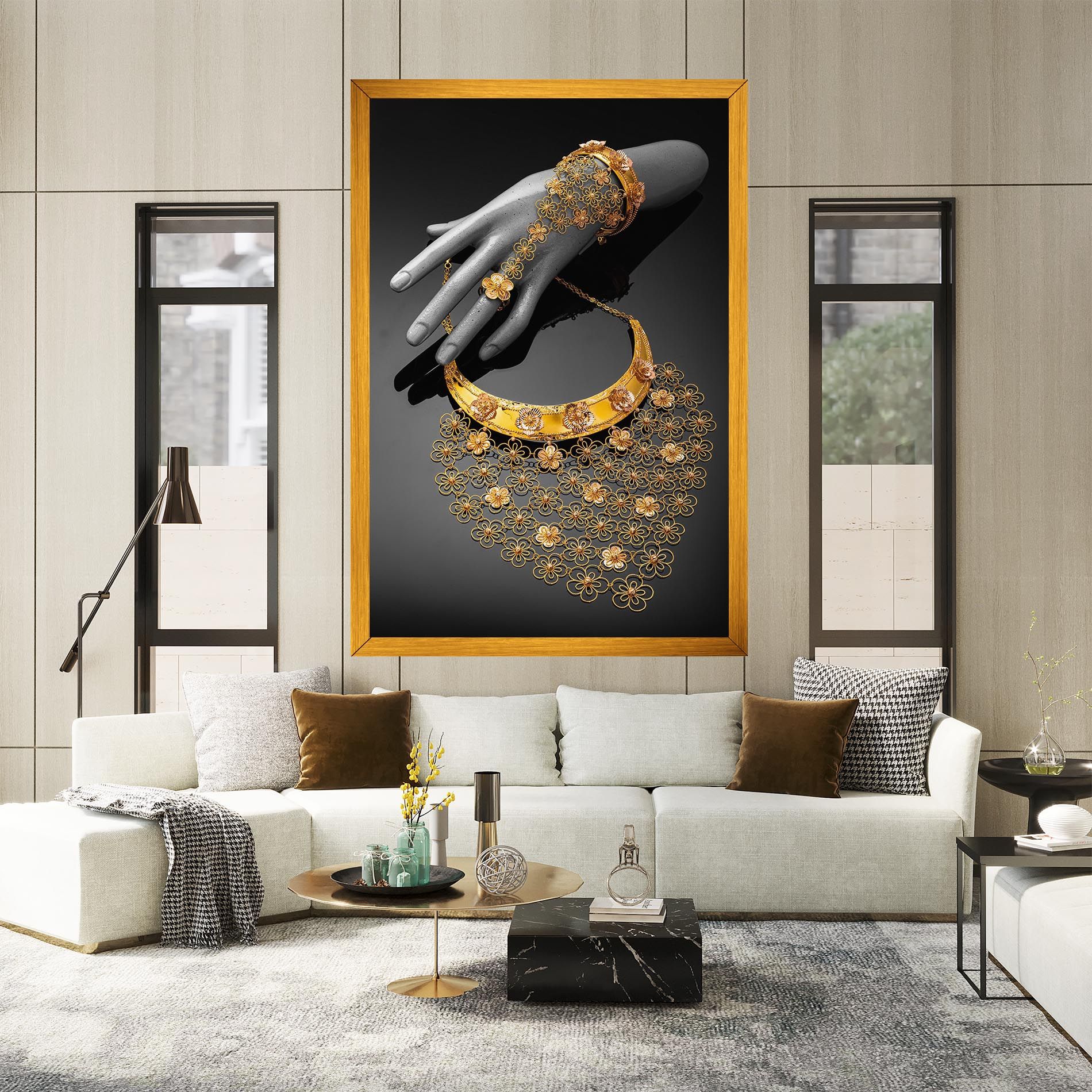 Golden Jewelery Set mockup 2