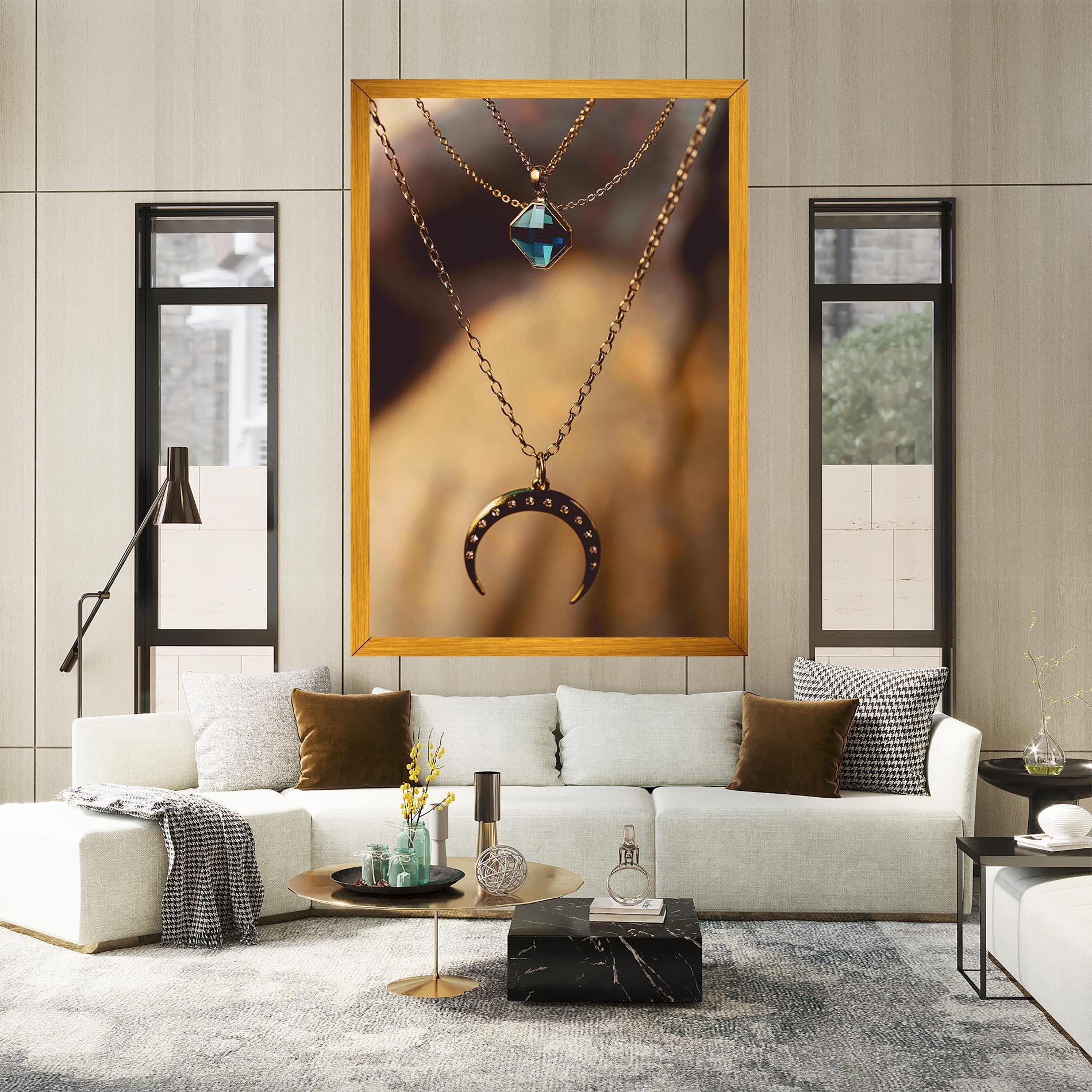 Leinwandbild Moon Blue Necklace mockup 2