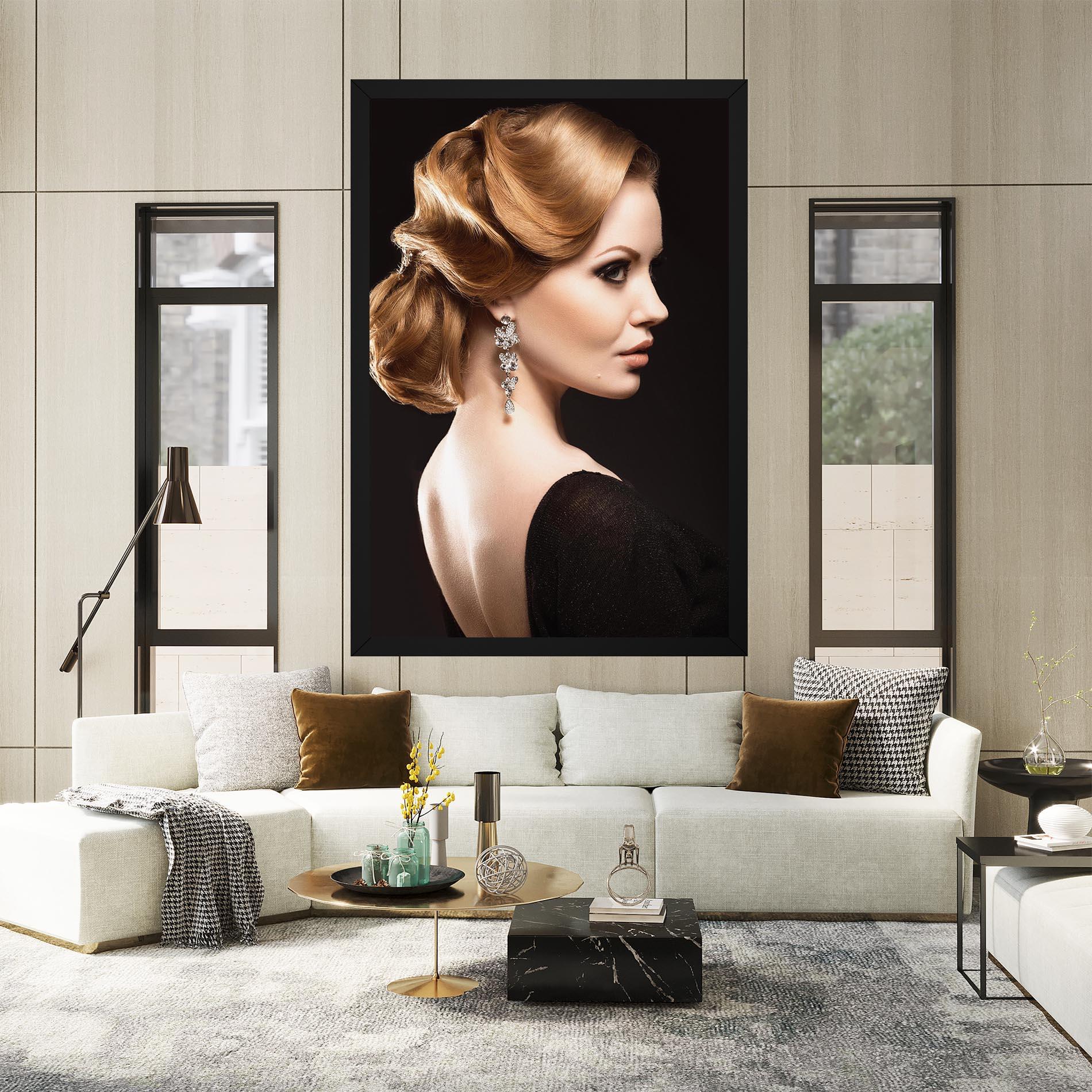 Leinwandbild Elegant Earrings mockup 2