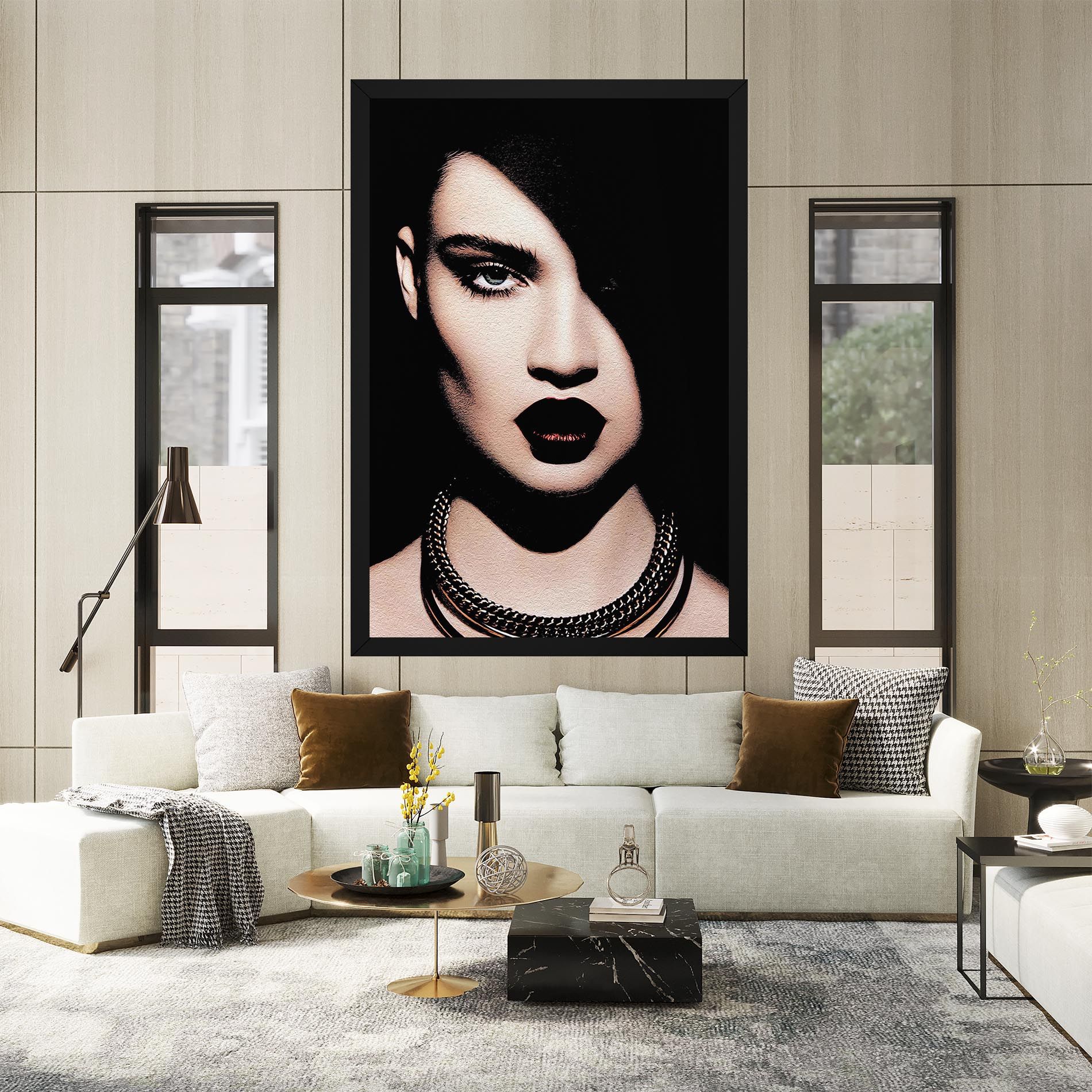 Gold Necklace mockup 2