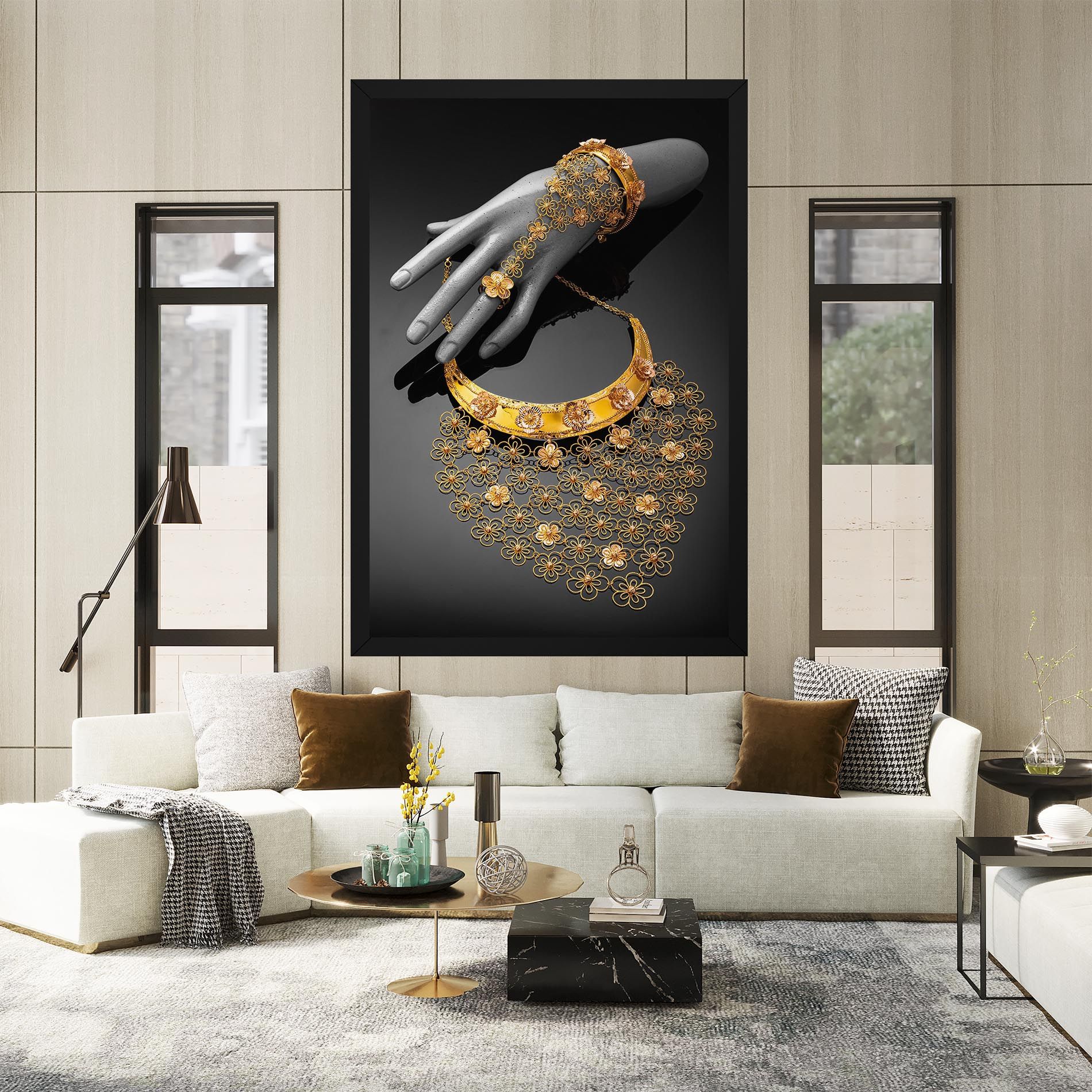 Golden Jewelery Set mockup 2