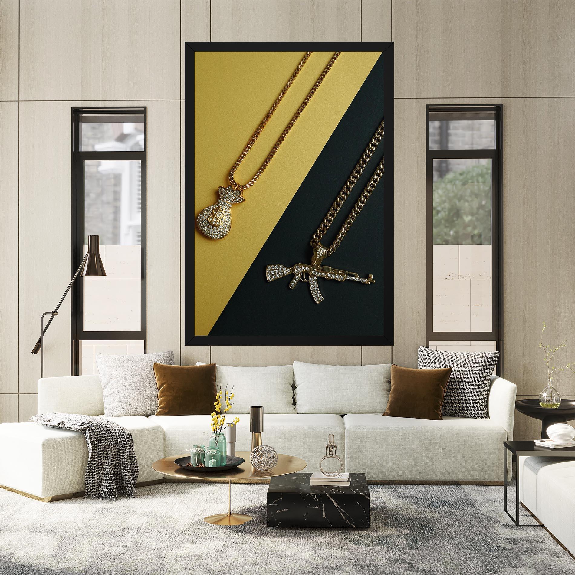 Leinwandbild Gun Neckace mockup 2