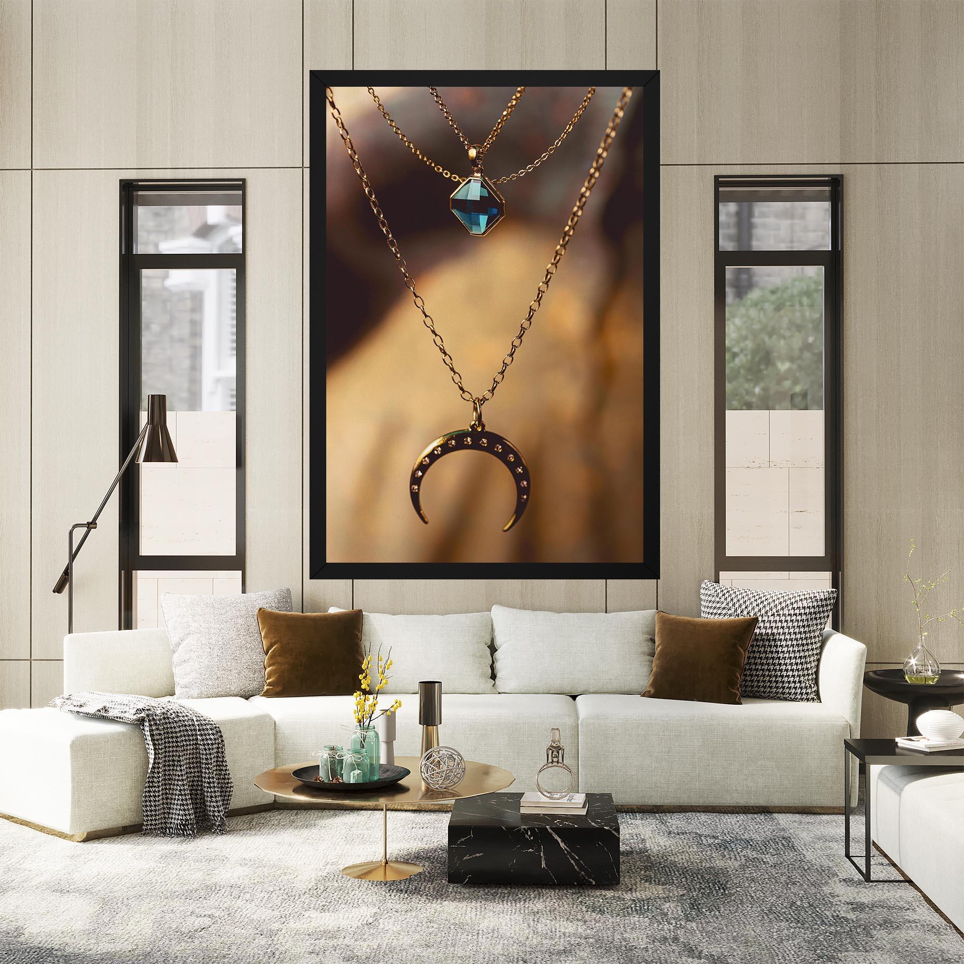 Leinwandbild Moon Blue Necklace mockup 2