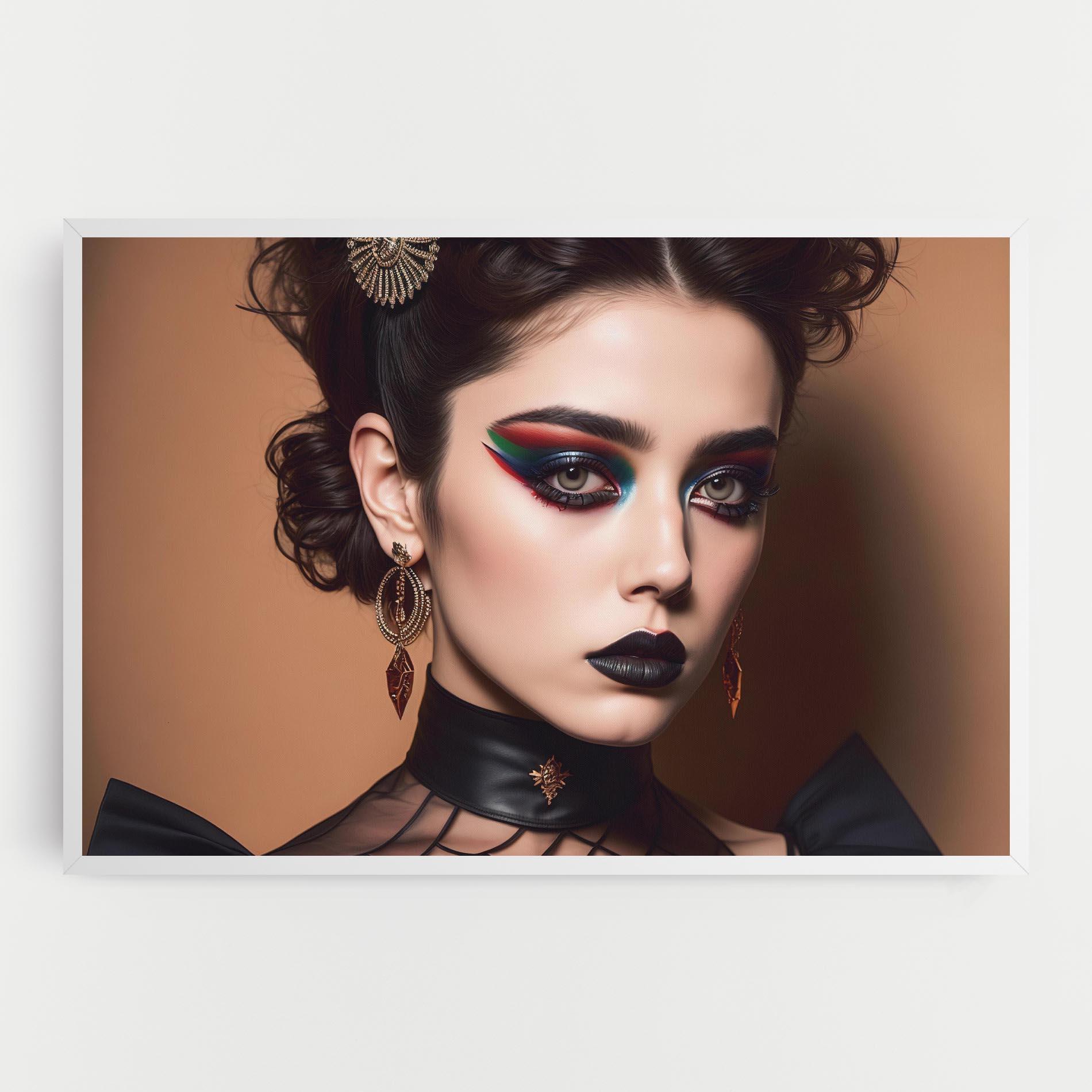 Leinwandbild Black Lips Makeup mockup 0