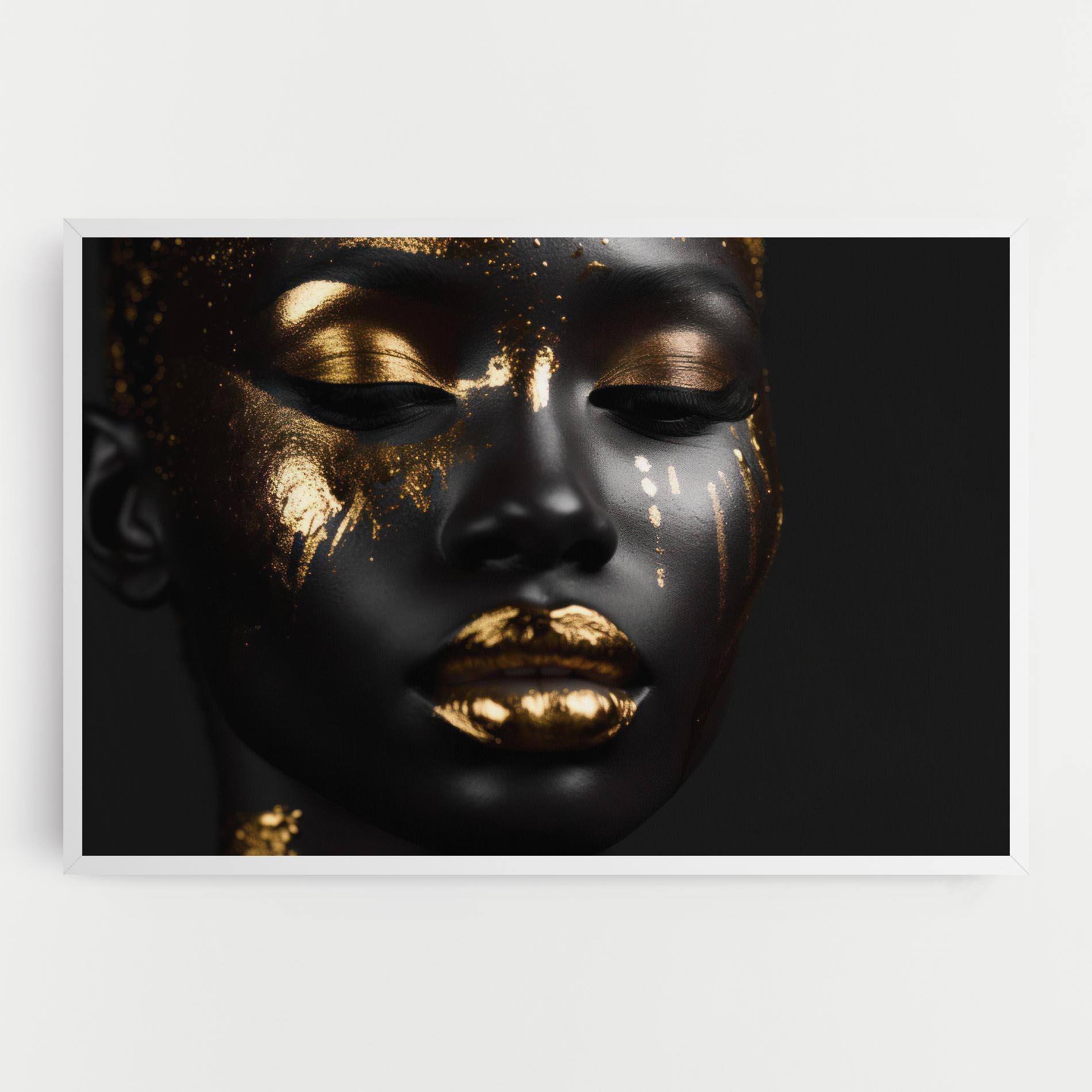 Leinwandbild Gold Eyes Makeup mockup 0