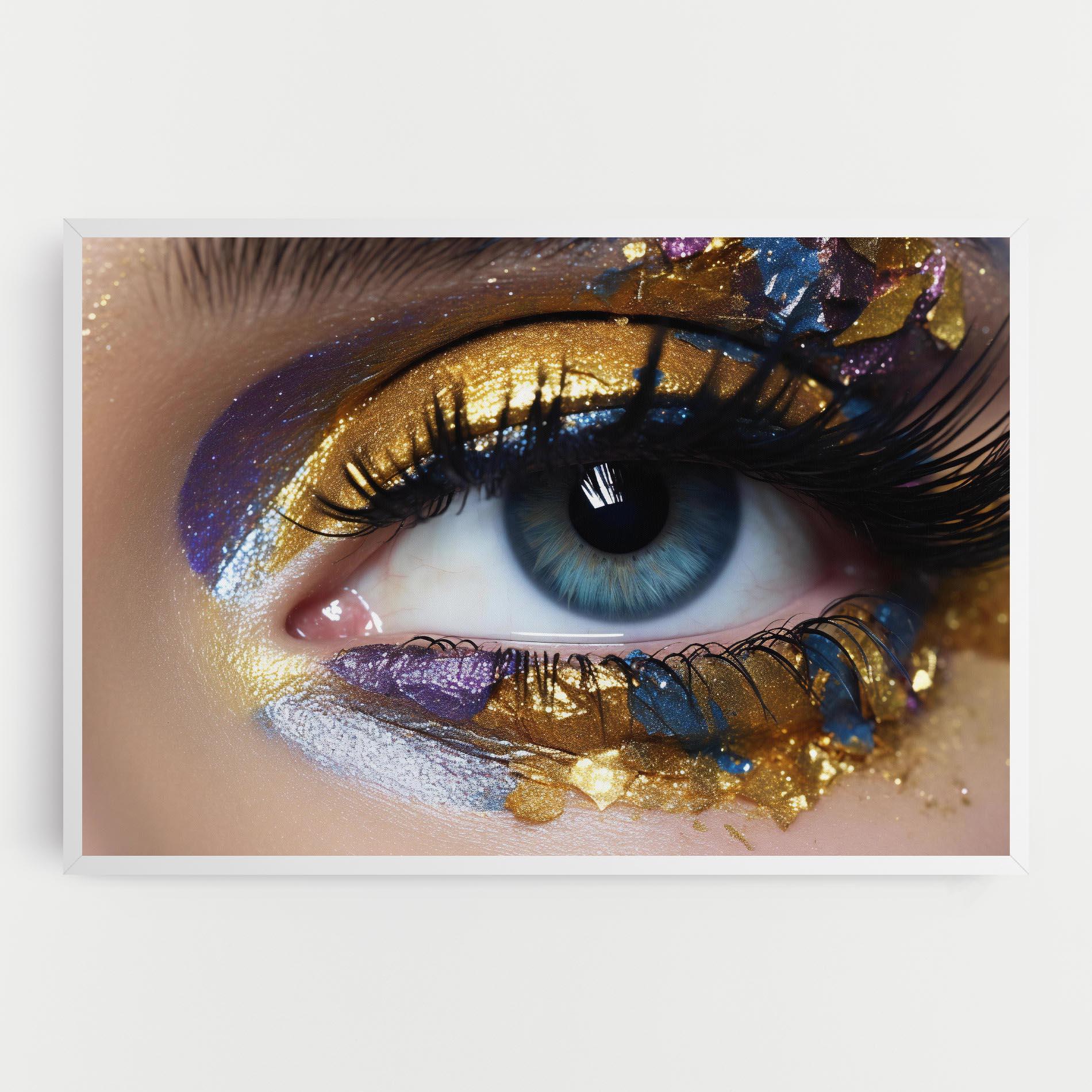 Leinwandbild Golden Purple Make Up mockup 0