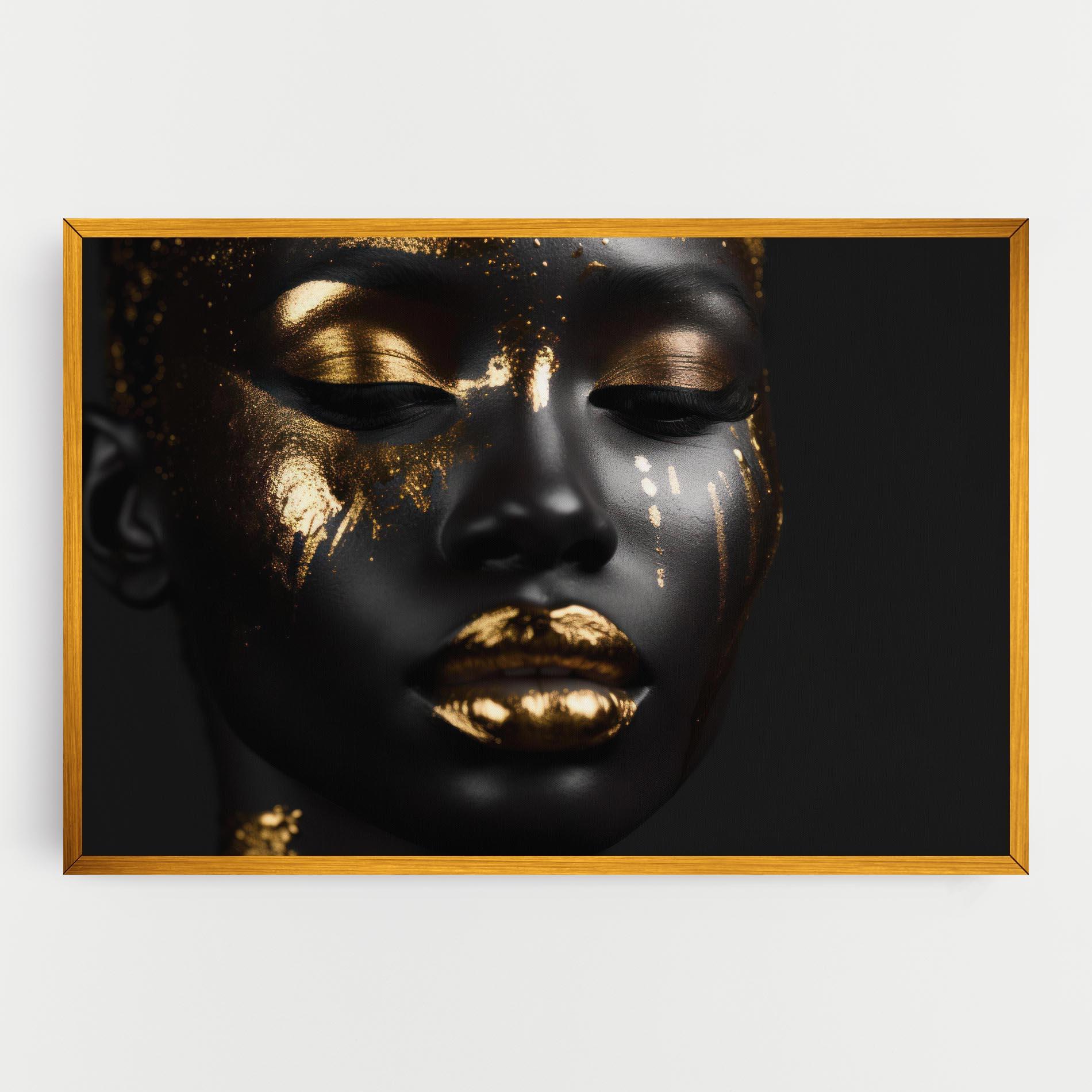 Leinwandbild Gold Eyes Makeup mockup 0