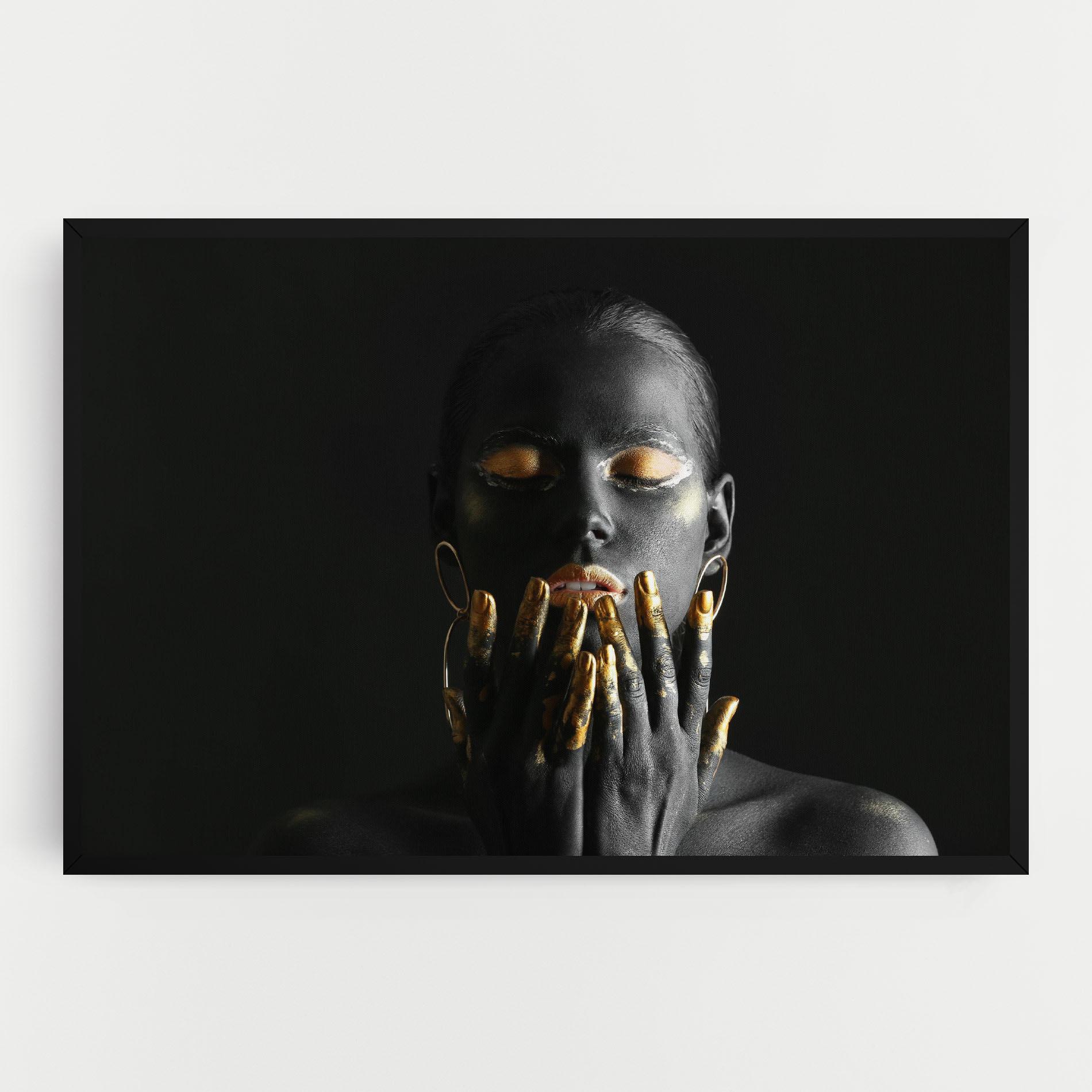 Leinwandbild Black Golden Makeup mockup 0