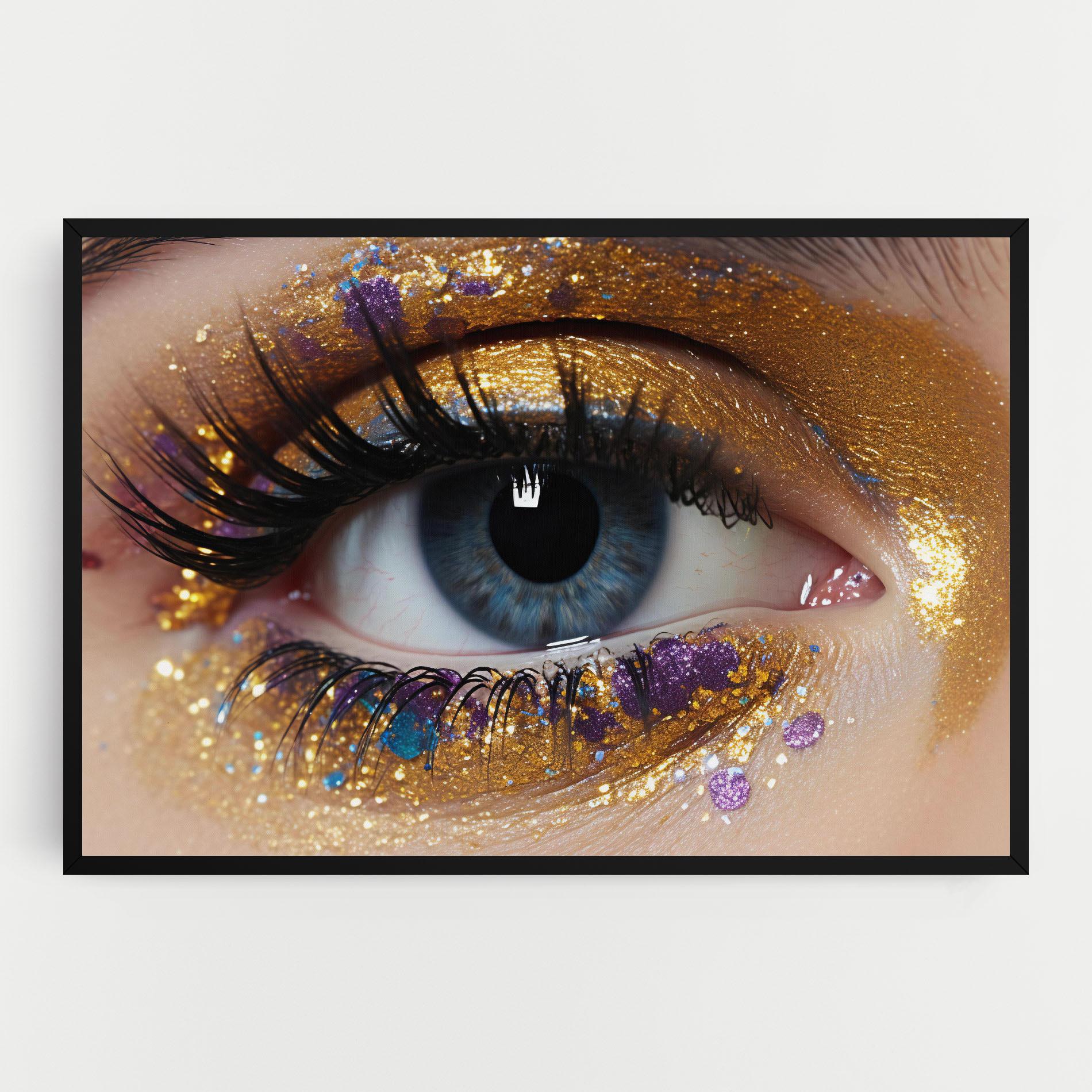 Leinwandbild Blue Eye Make Up mockup 0