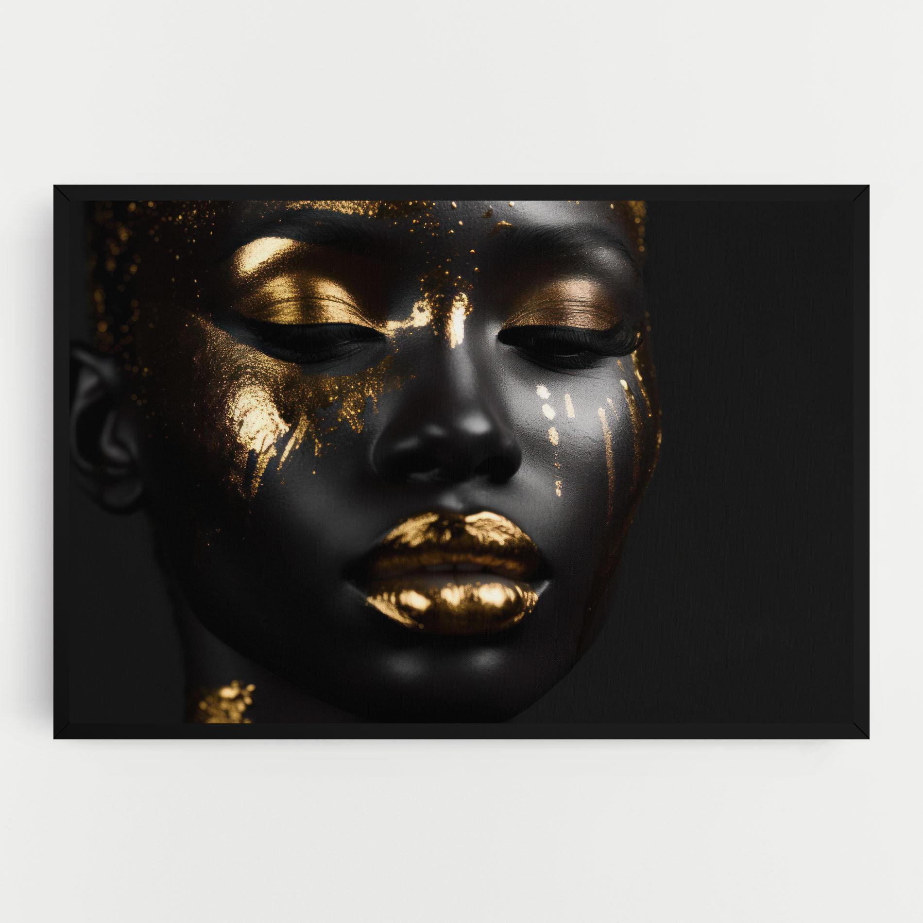 Leinwandbild Gold Eyes Makeup mockup 0