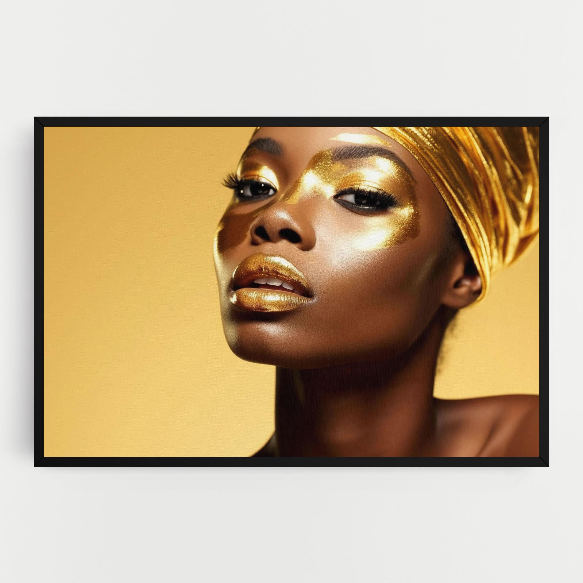 Leinwandbild Gold Headdress mockup 0