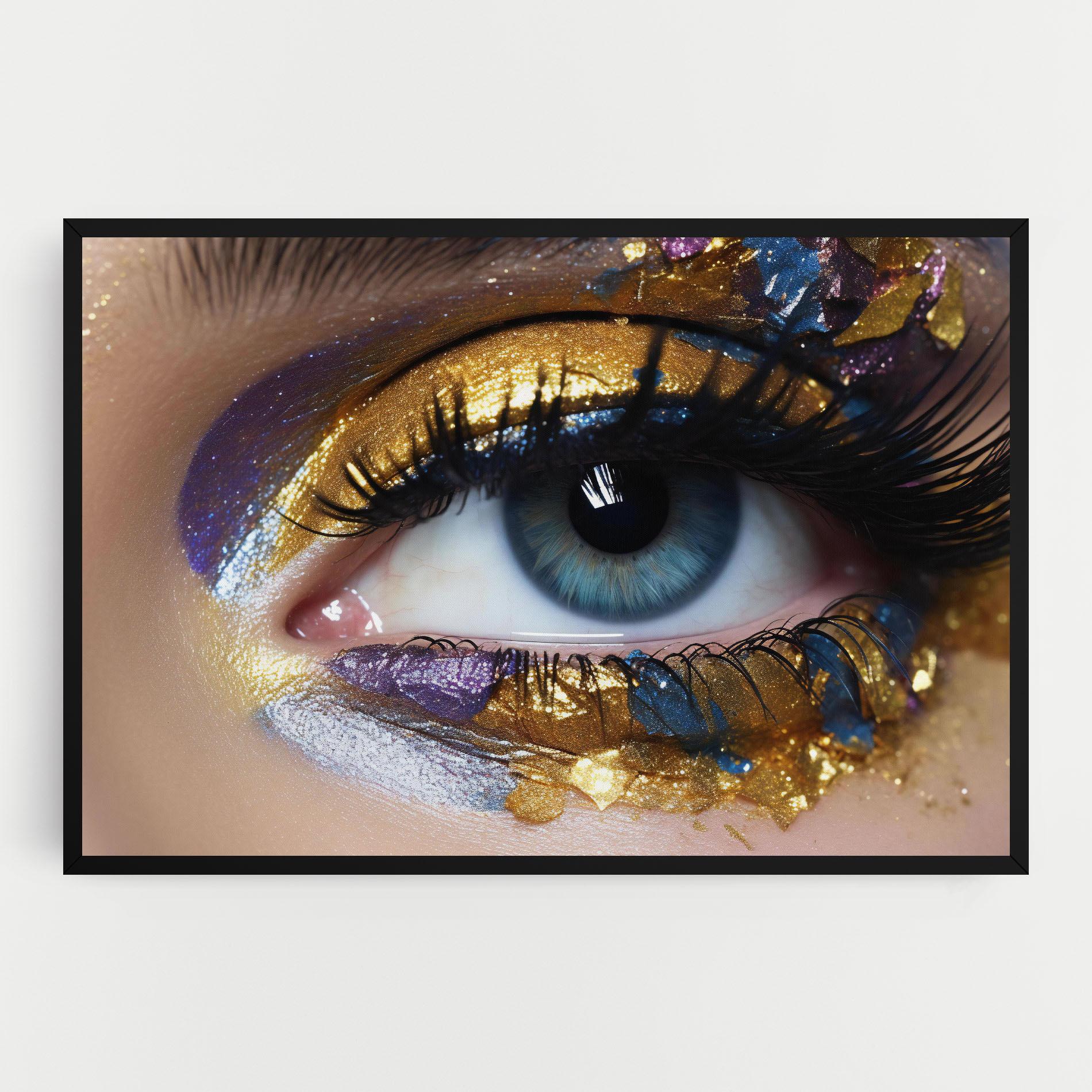 Leinwandbild Golden Purple Make Up mockup 0