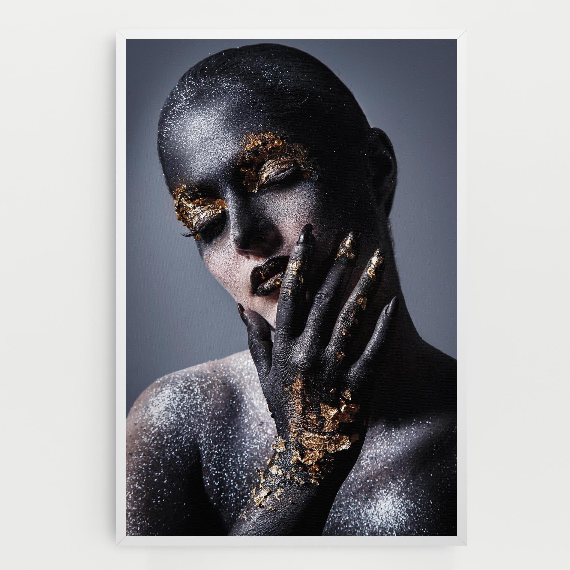 Leinwandbild Artistic Black Makeup mockup 0