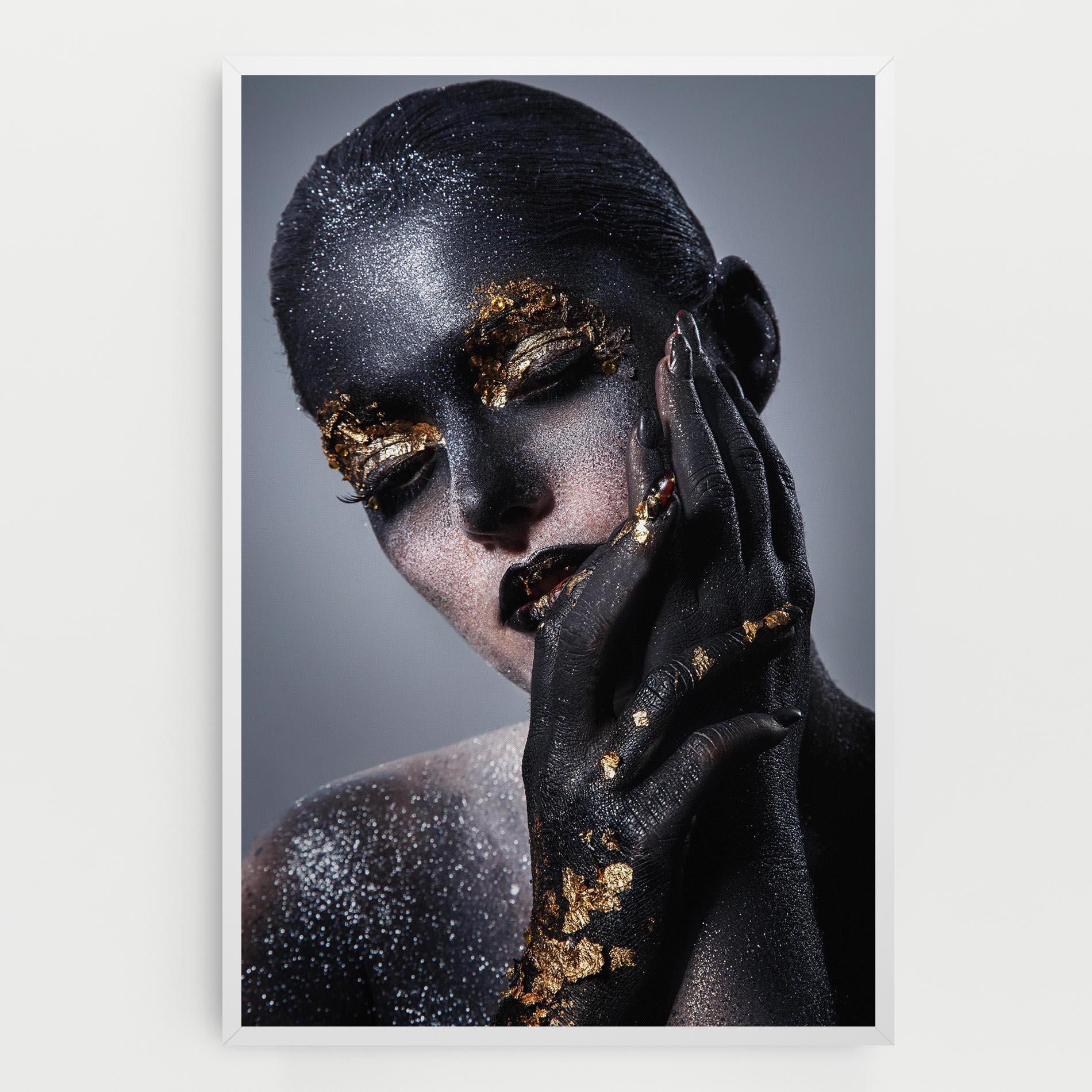 Leinwandbild Black Artistic Makeup mockup 0