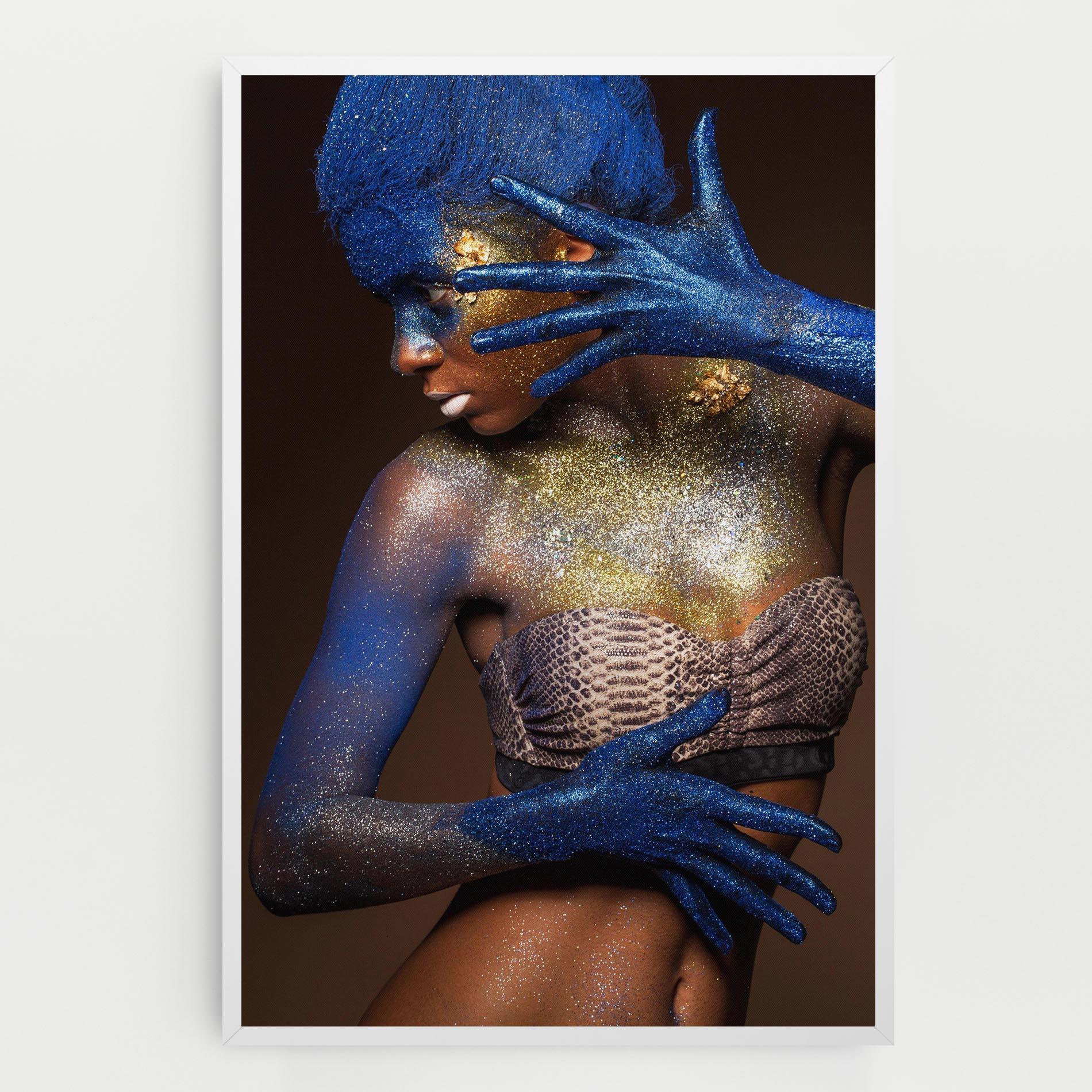 Leinwandbild Blue Hair Make Up mockup 0