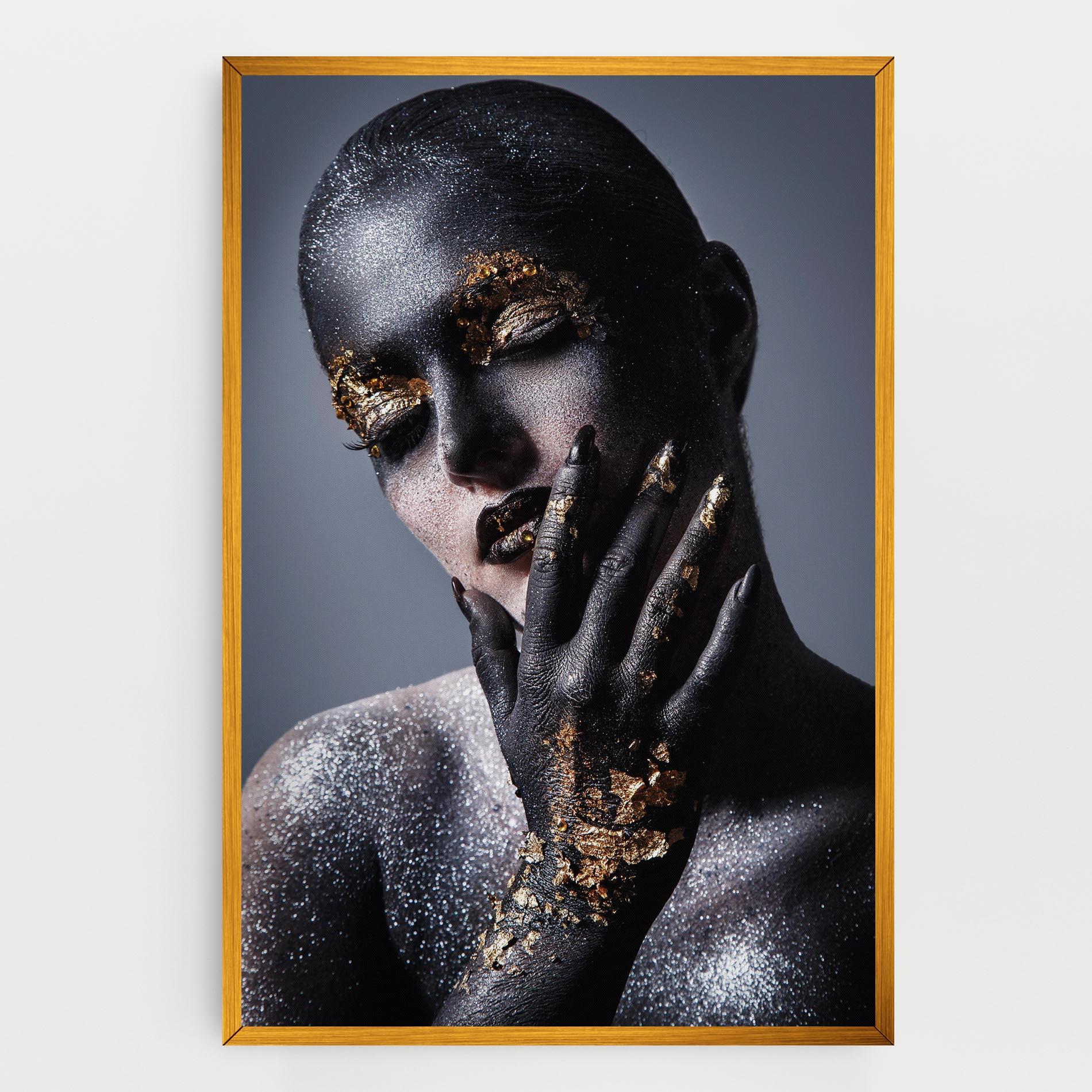 Leinwandbild Artistic Black Makeup mockup 0