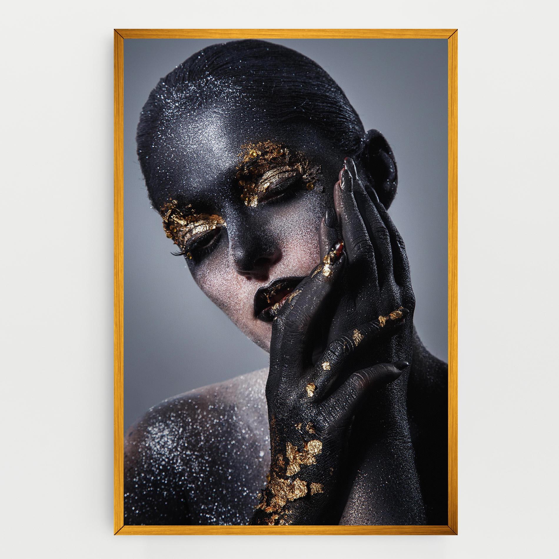 Leinwandbild Black Artistic Makeup mockup 0
