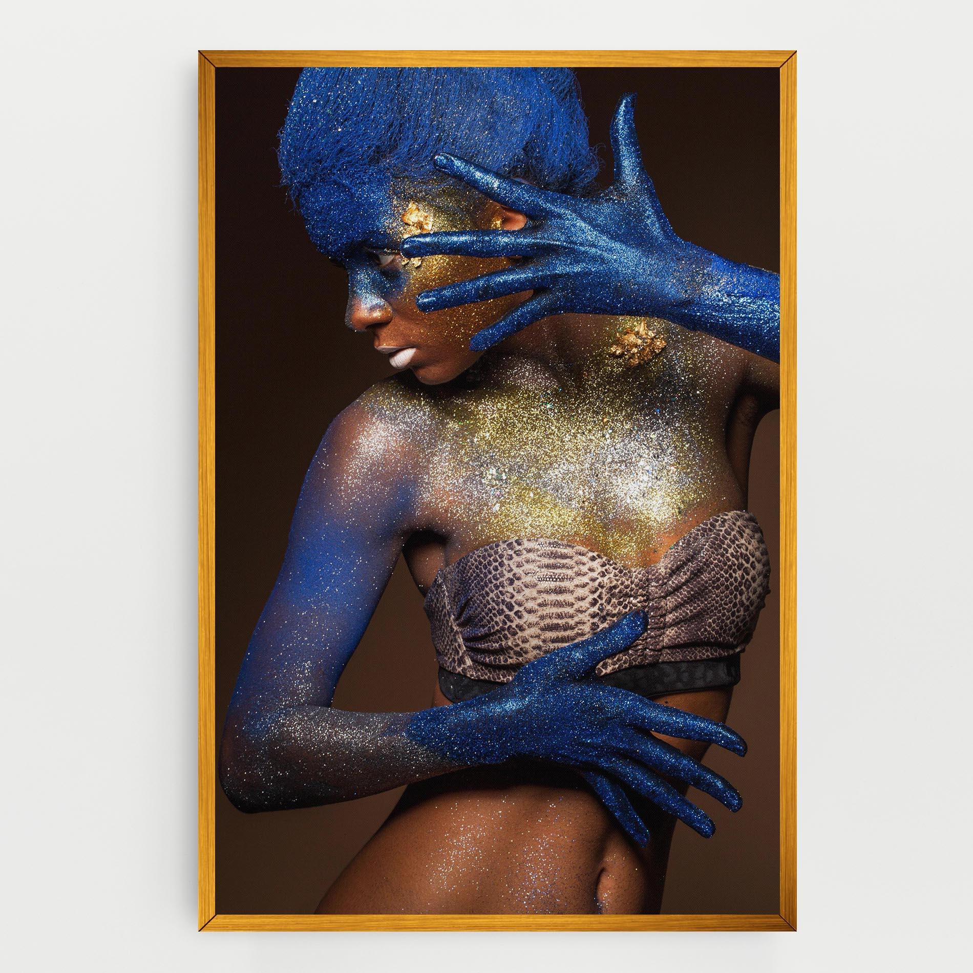 Leinwandbild Blue Hair Make Up mockup 0