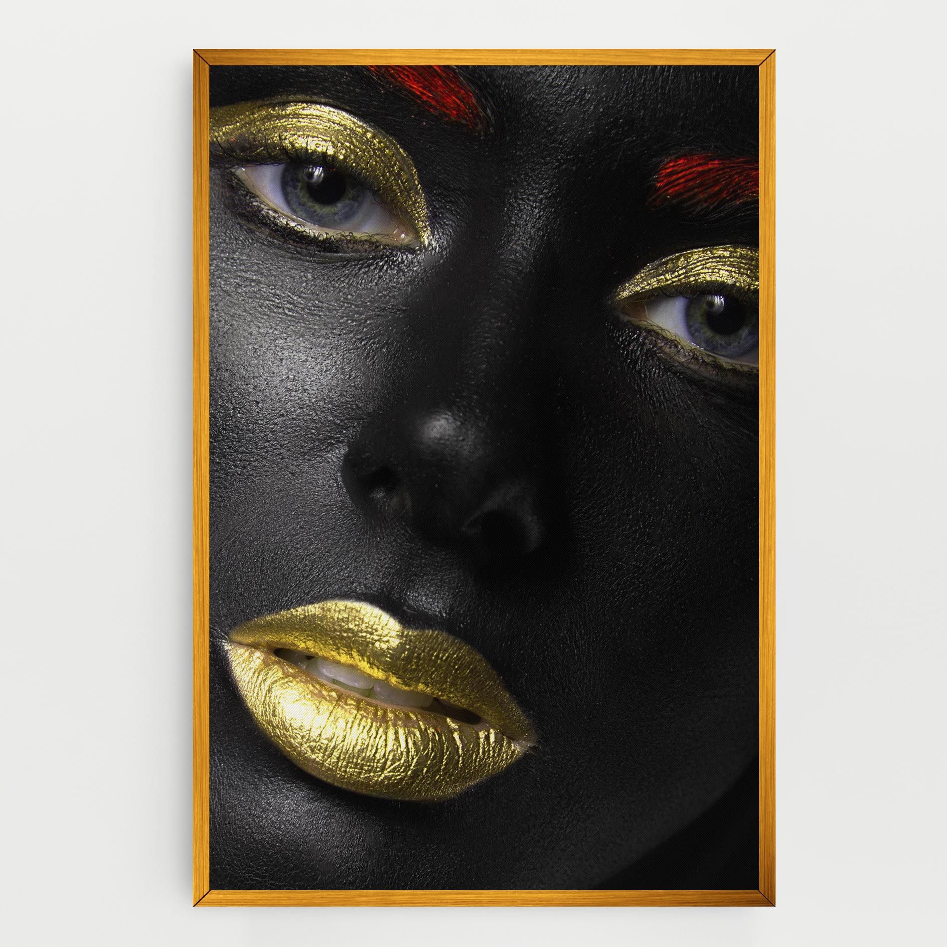 Gold Make Up And Lips mockup 0