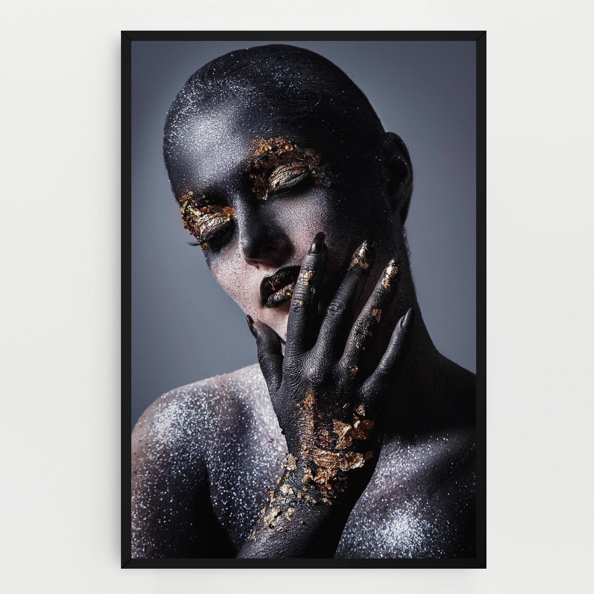 Leinwandbild Artistic Black Makeup mockup 0