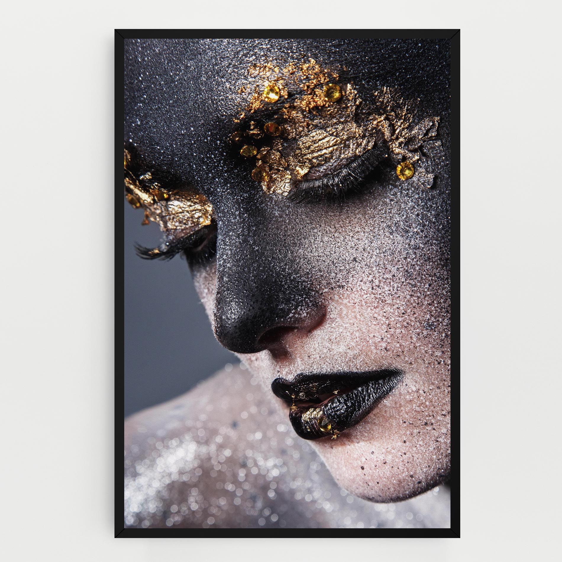 Beautiful Gold Artistic Makeup mockup 0