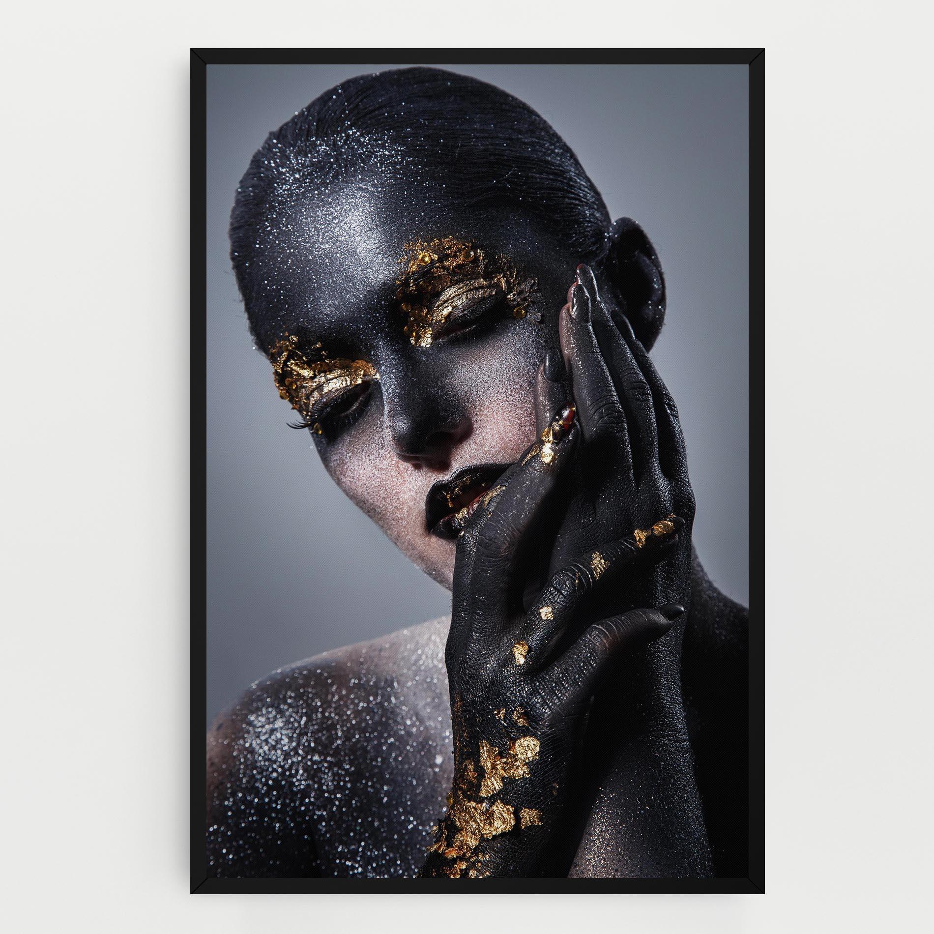Leinwandbild Black Artistic Makeup mockup 0